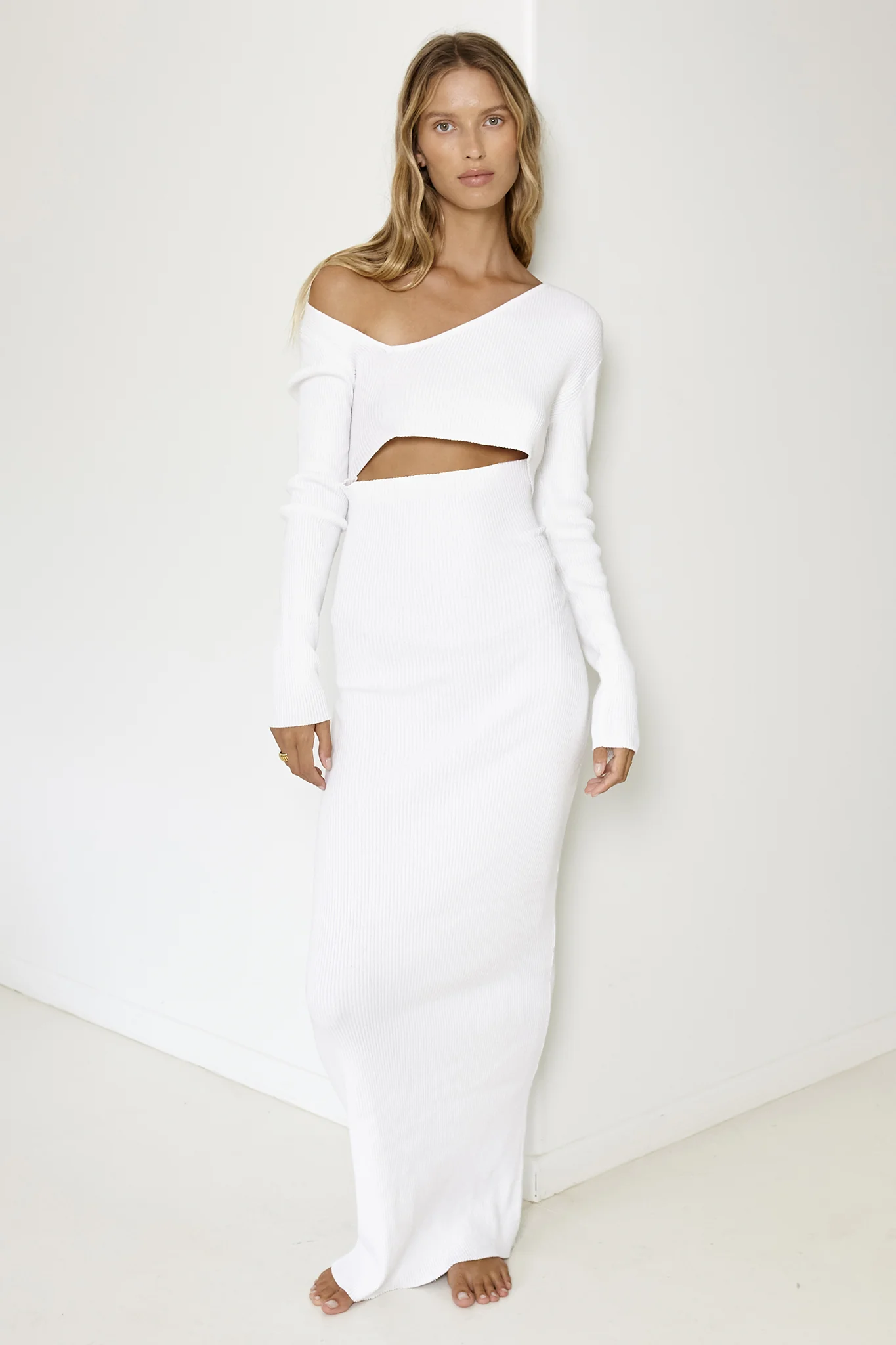 SNDYS Aurora Maxi Dress White - Image 3