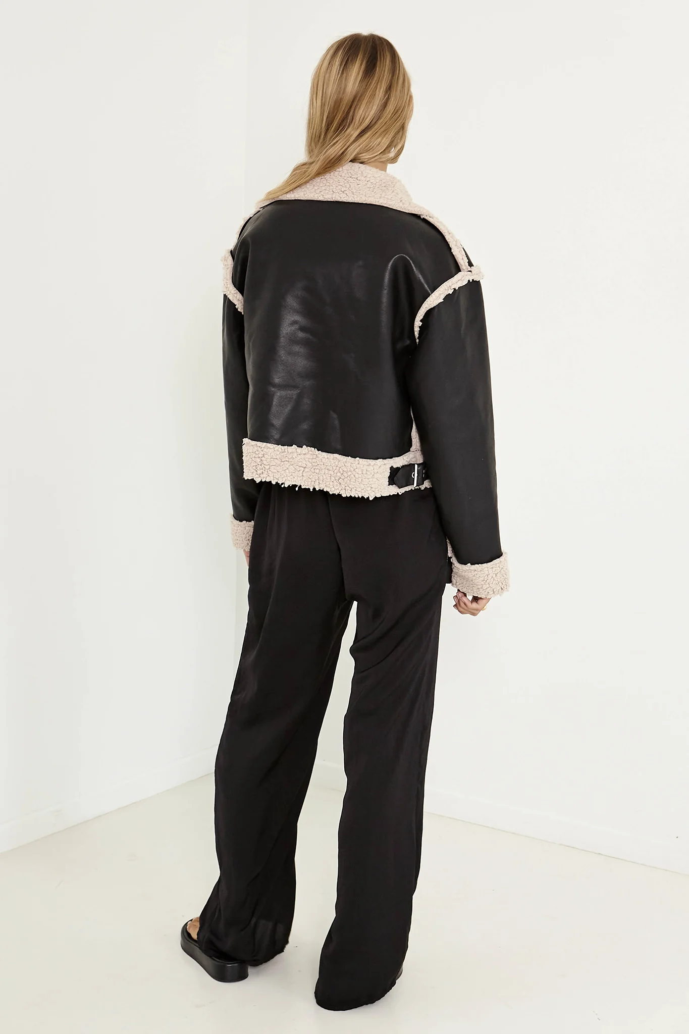 SNDYS Billie Aviator Jacket Black - Image 4