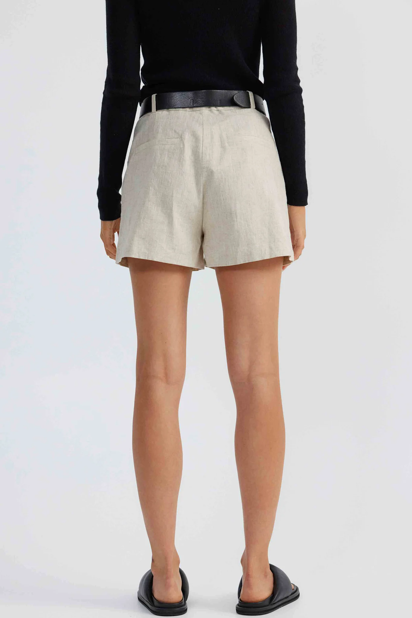 SNDYS Hale Linen Shorts Natural - Image 3
