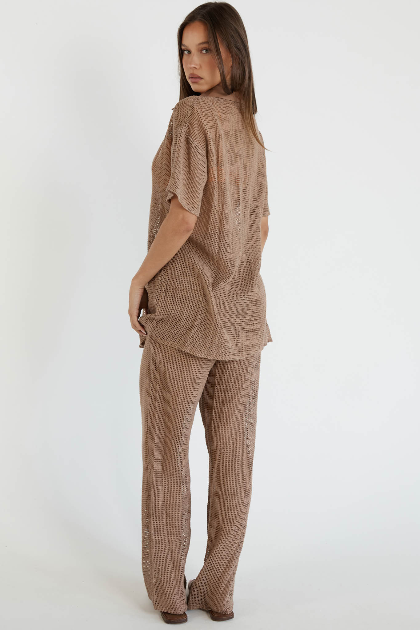 SNDYS Hyams Long Knit Pants Mocha - Image 3