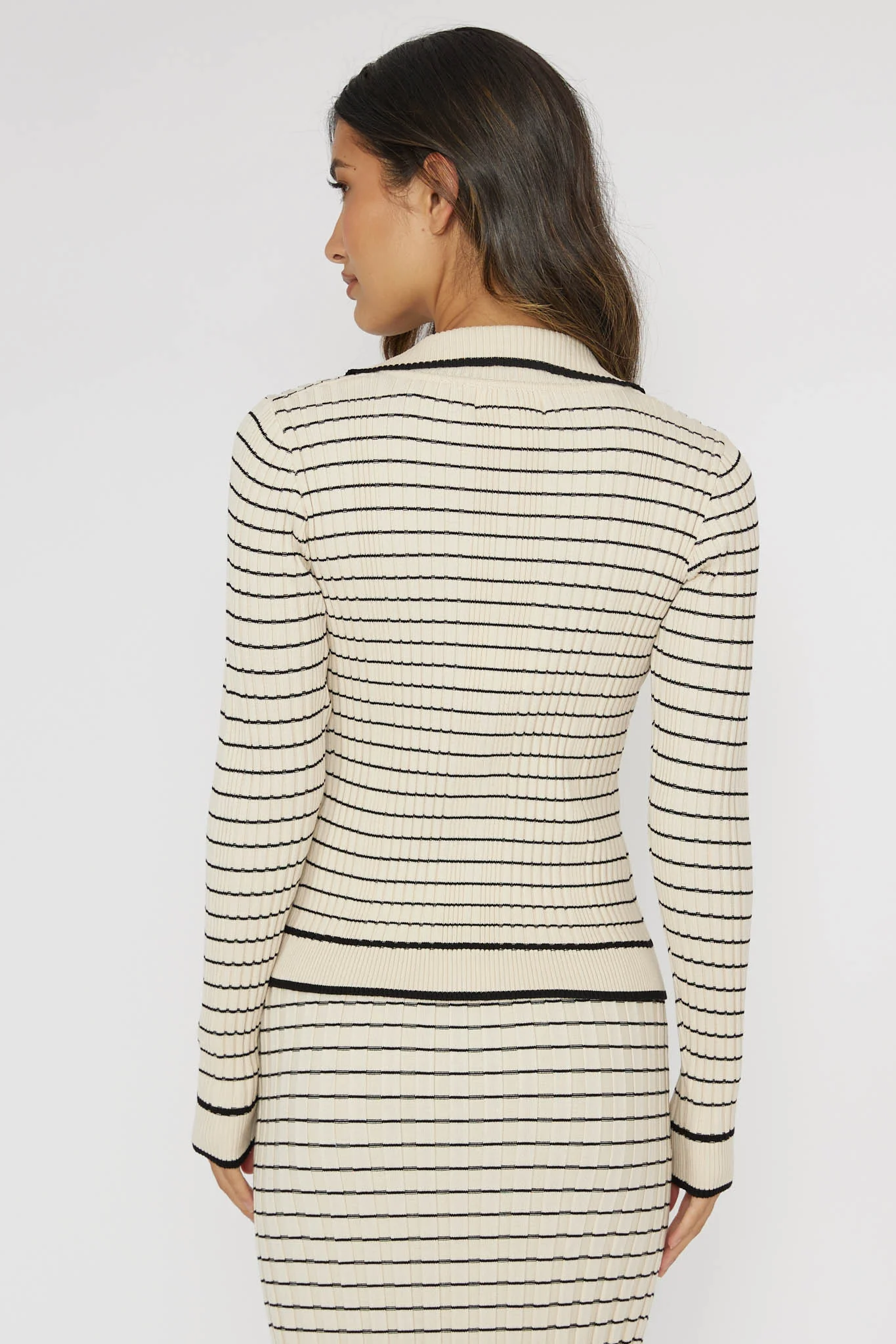 Solar Flare Long Sleeve Top Stripe Oat - Image 2