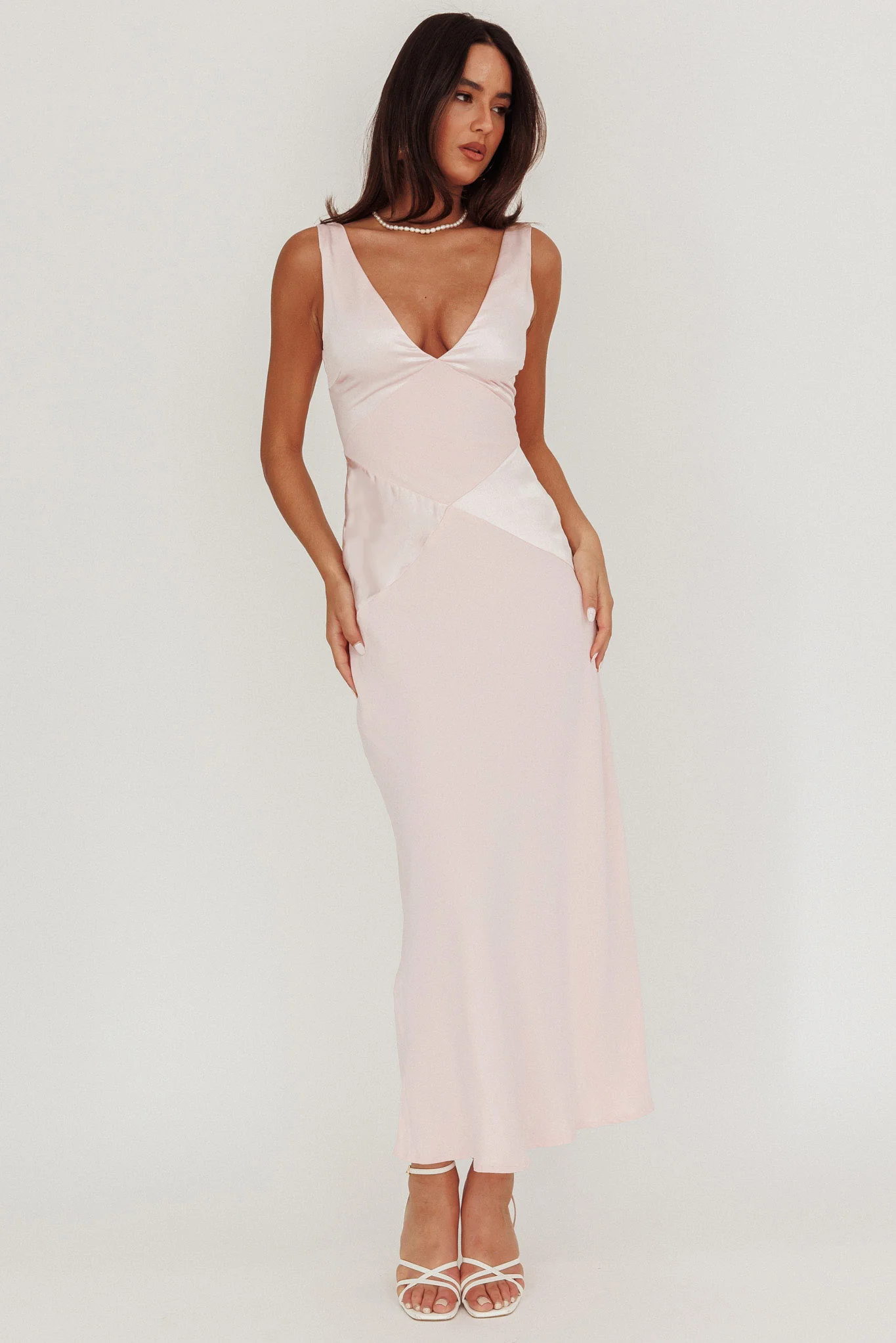 Soul Fire V-Neck Maxi Dress Blush - Image 5