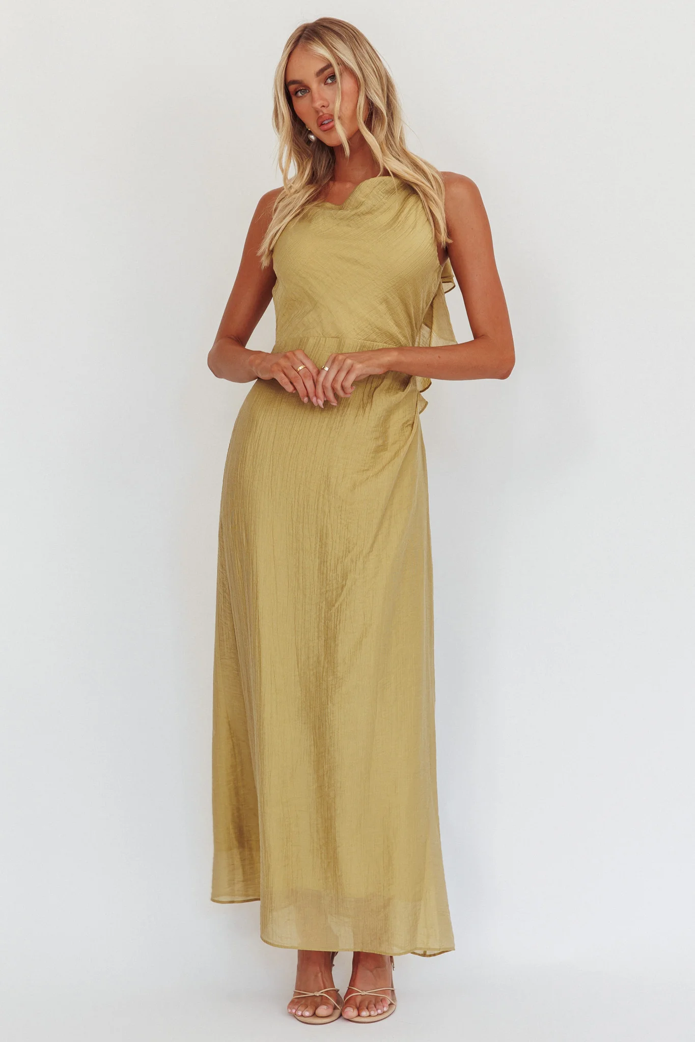 Soul Fires Ruffle Back Maxi Dress Hazel - Image 5