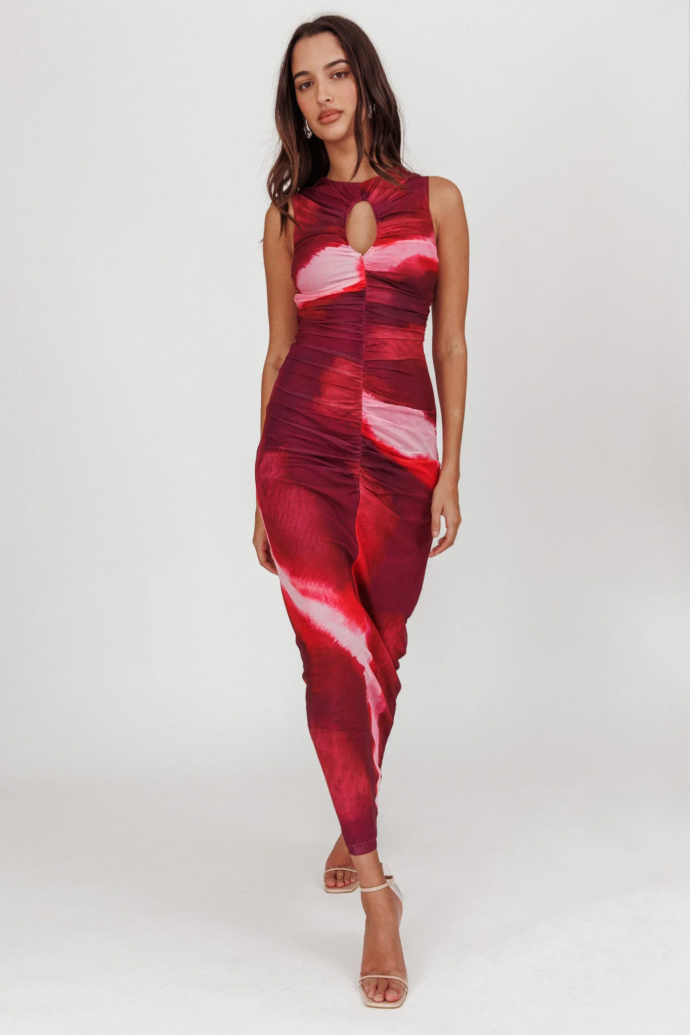 Star Keeper Bodycon Keyhole Maxi Dress Purple - Image 3
