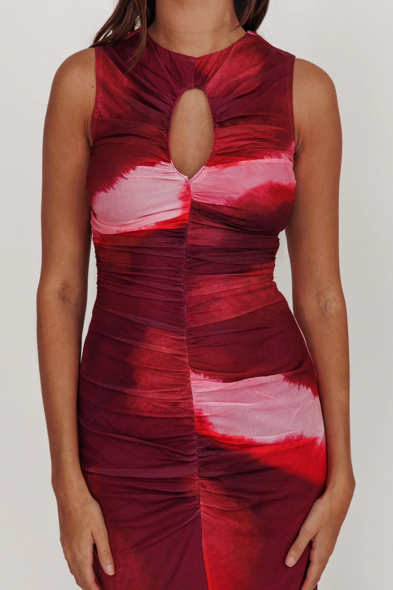 Star Keeper Bodycon Keyhole Maxi Dress Purple - Image 4