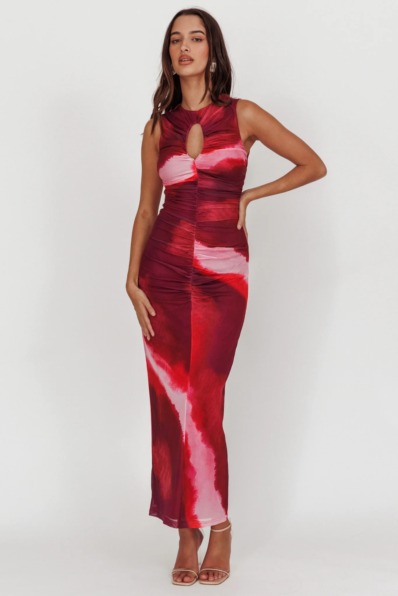 Star Keeper Bodycon Keyhole Maxi Dress Purple - Image 5