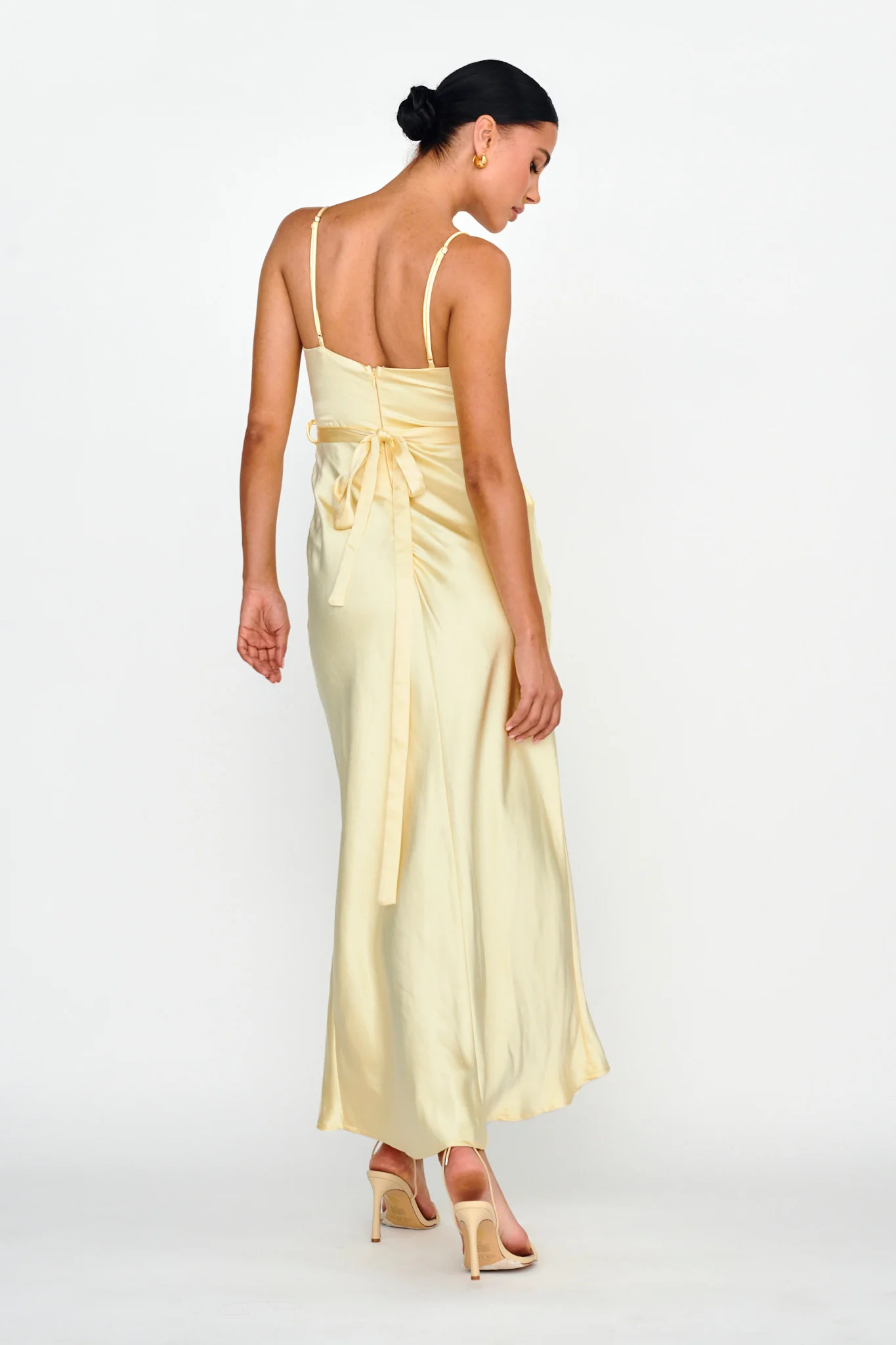 Starring Role Cowl Bust Waist Tie Dress Butter - Image 2