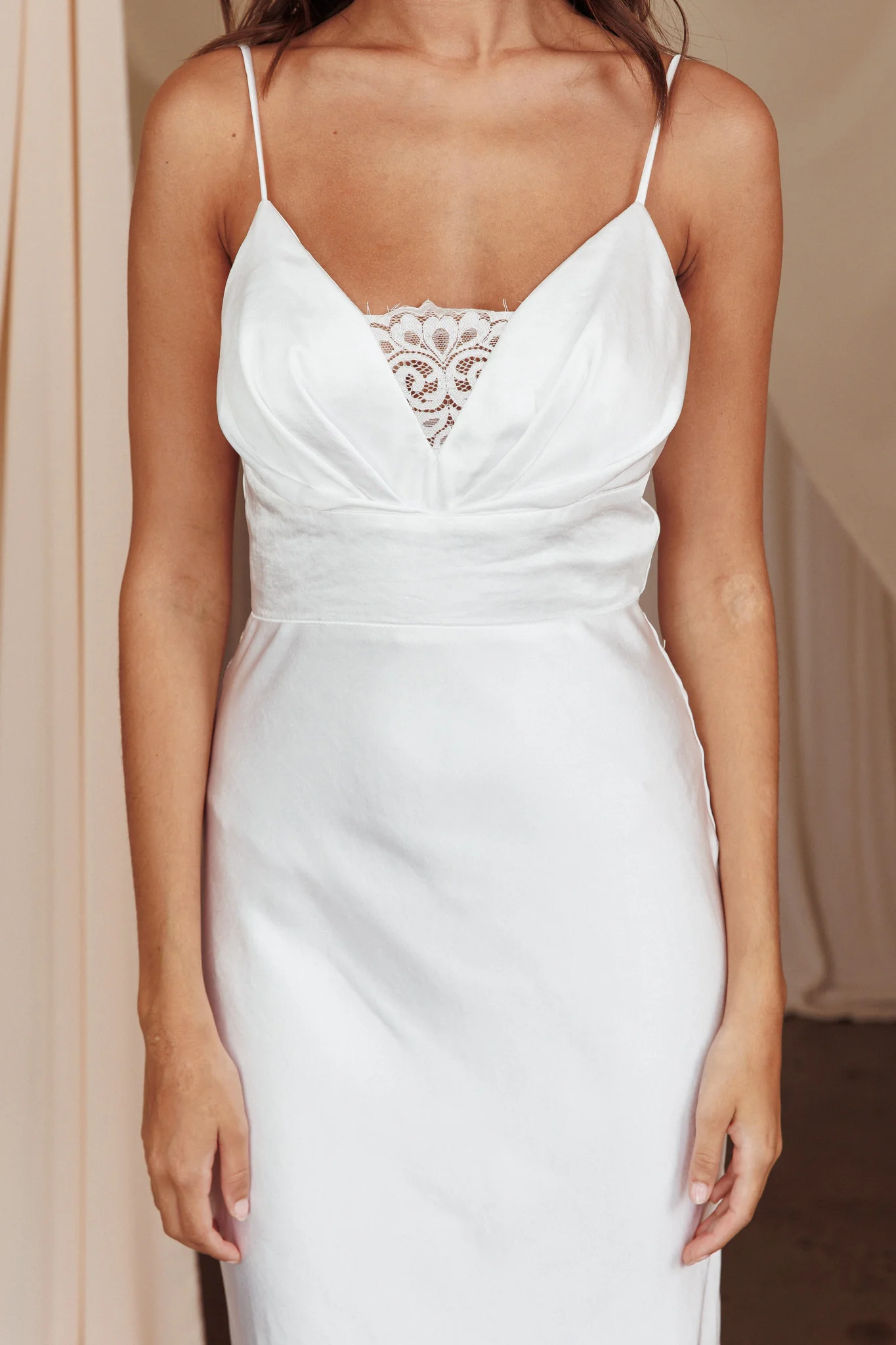 Summer Of Love Lace Insert Maxi Dress White - Image 4