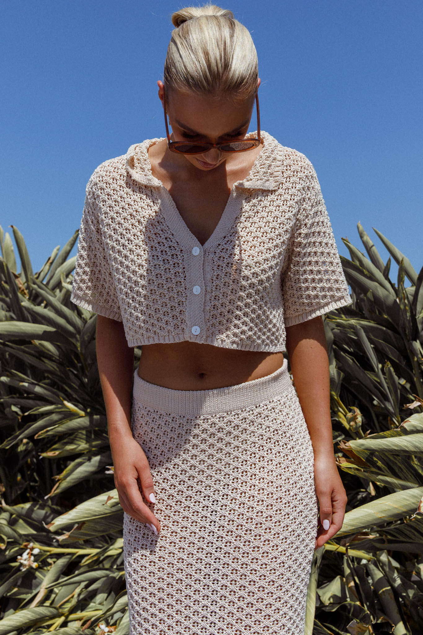 Summer Sunset Crochet Top Oat - Image 7