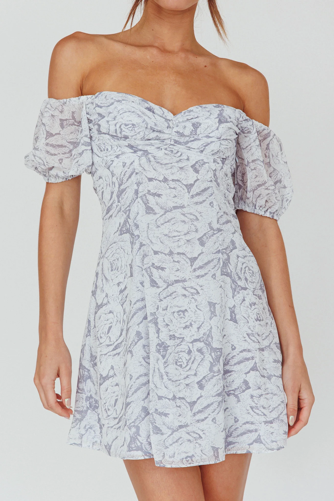 Summer To Remember Lace-Up Back Dress Floral Ink - Image 4