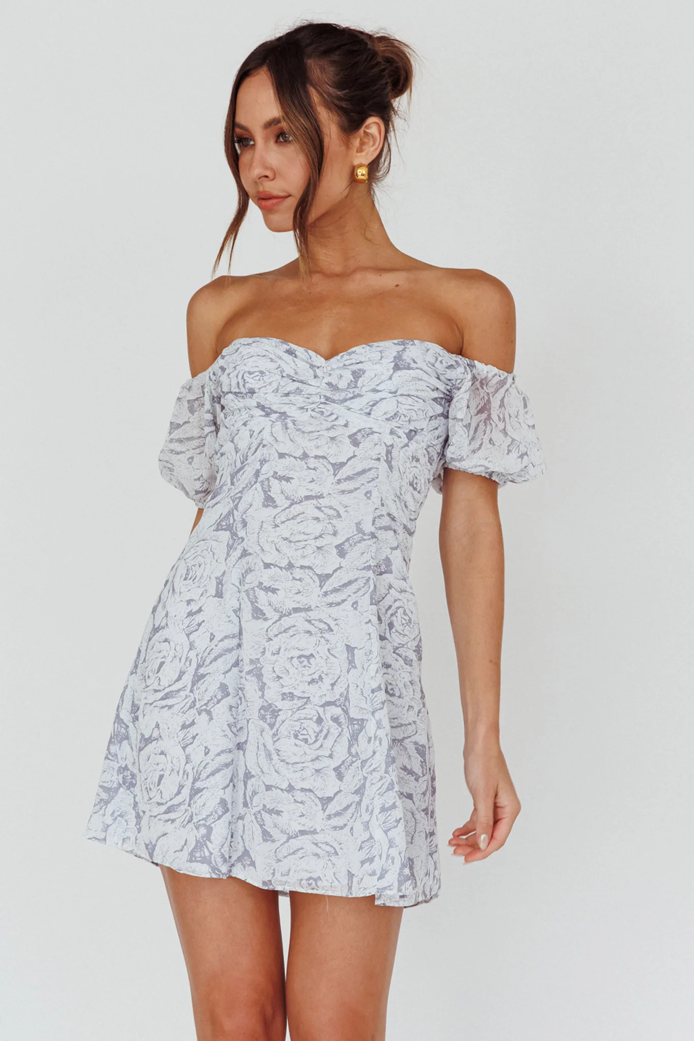Summer To Remember Lace-Up Back Dress Floral Ink - Image 5