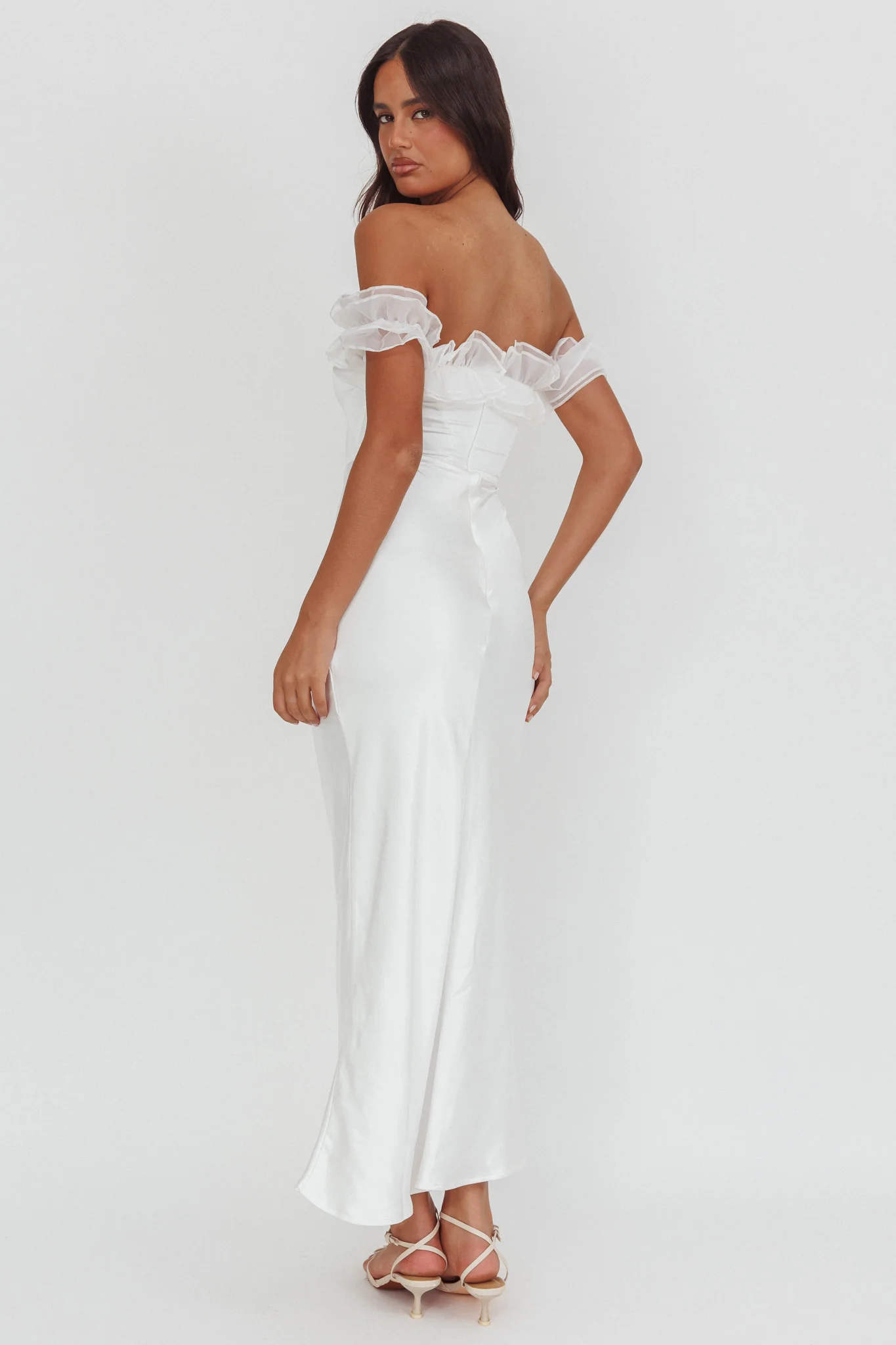 Summerfield Off-Shoulder Maxi Dress White - Image 2
