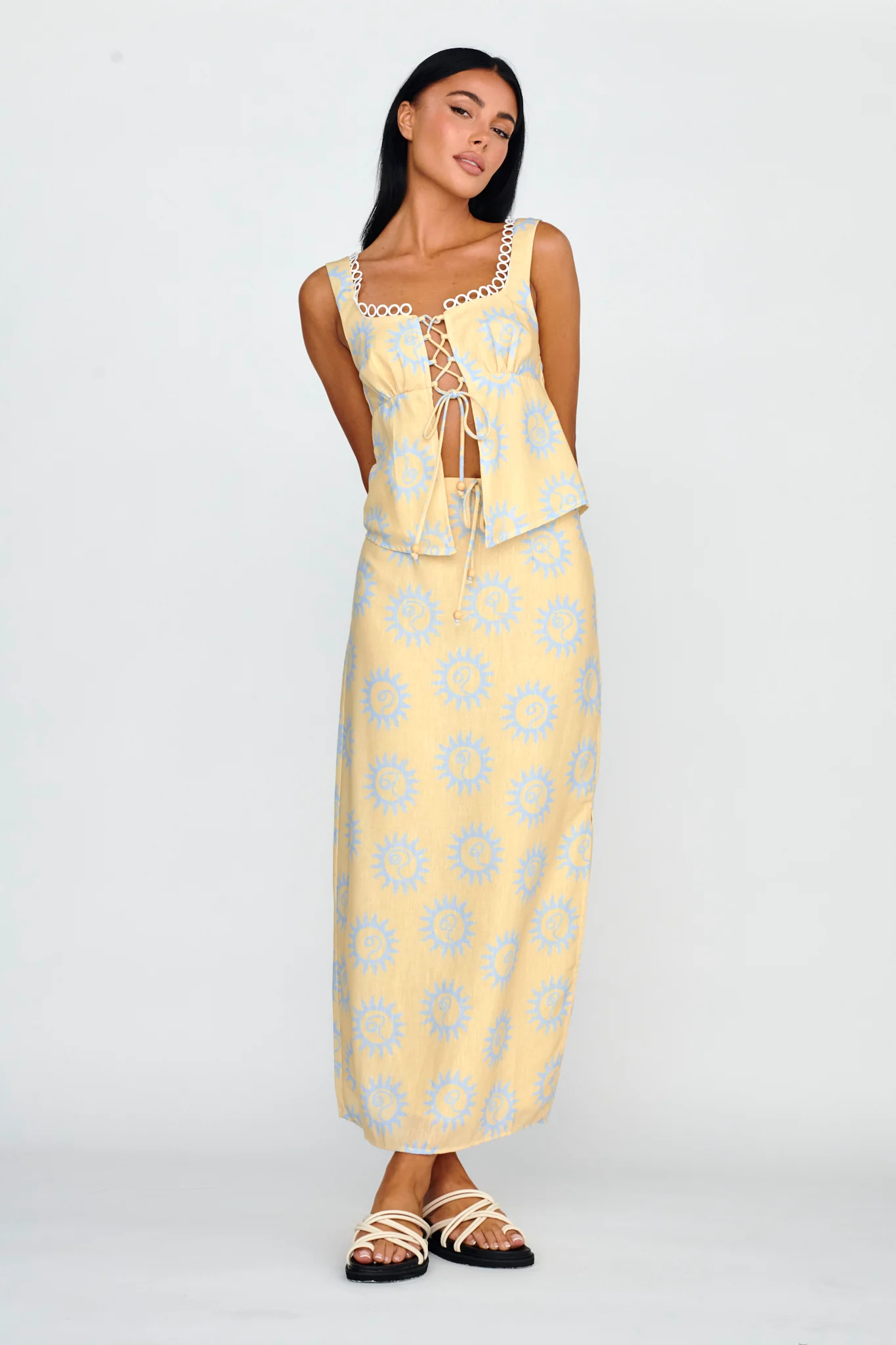 Sun Days Laced Bust Top Sun Lemon - Image 4