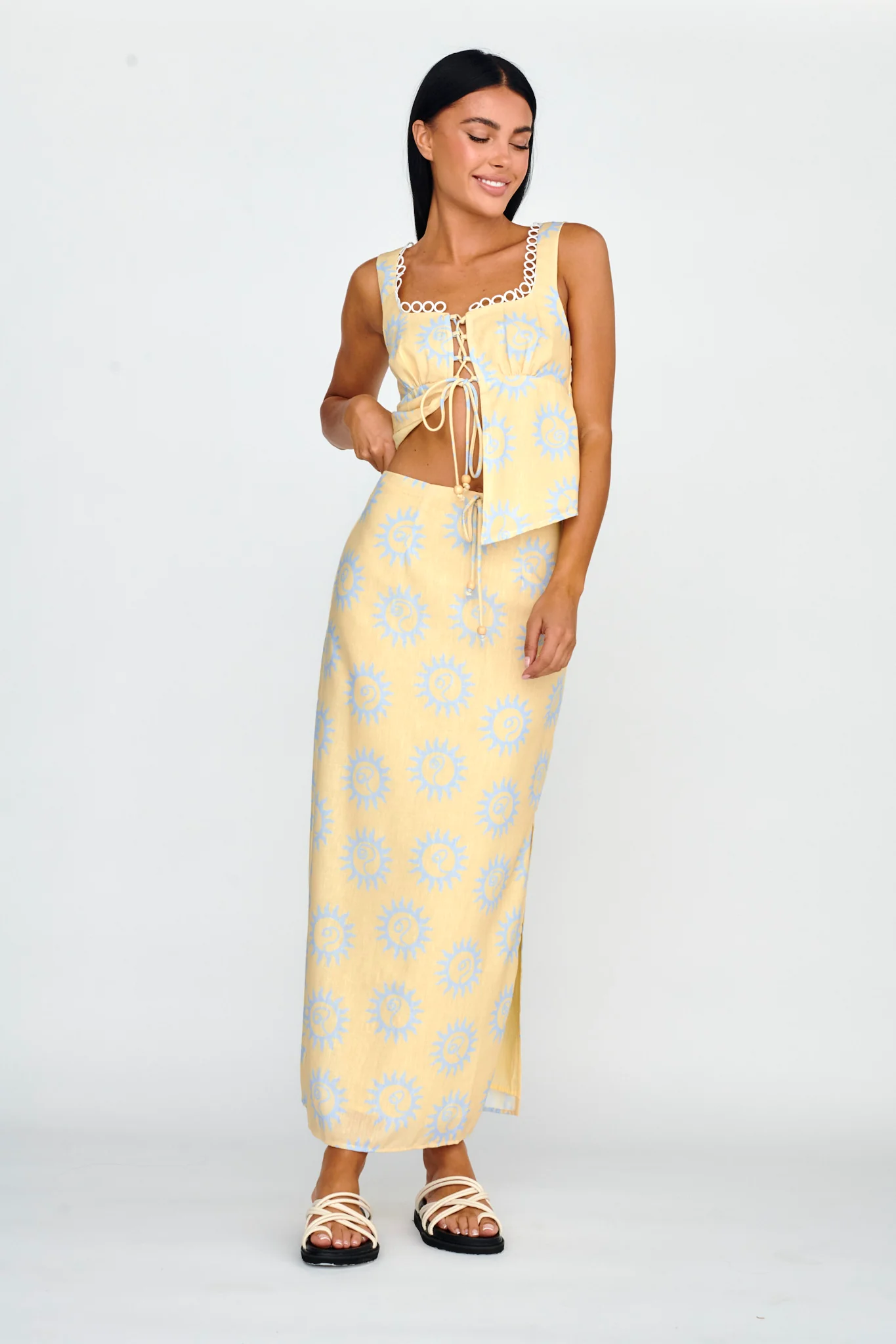 Sun Days Midi Skirt Sun Lemon - Image 2