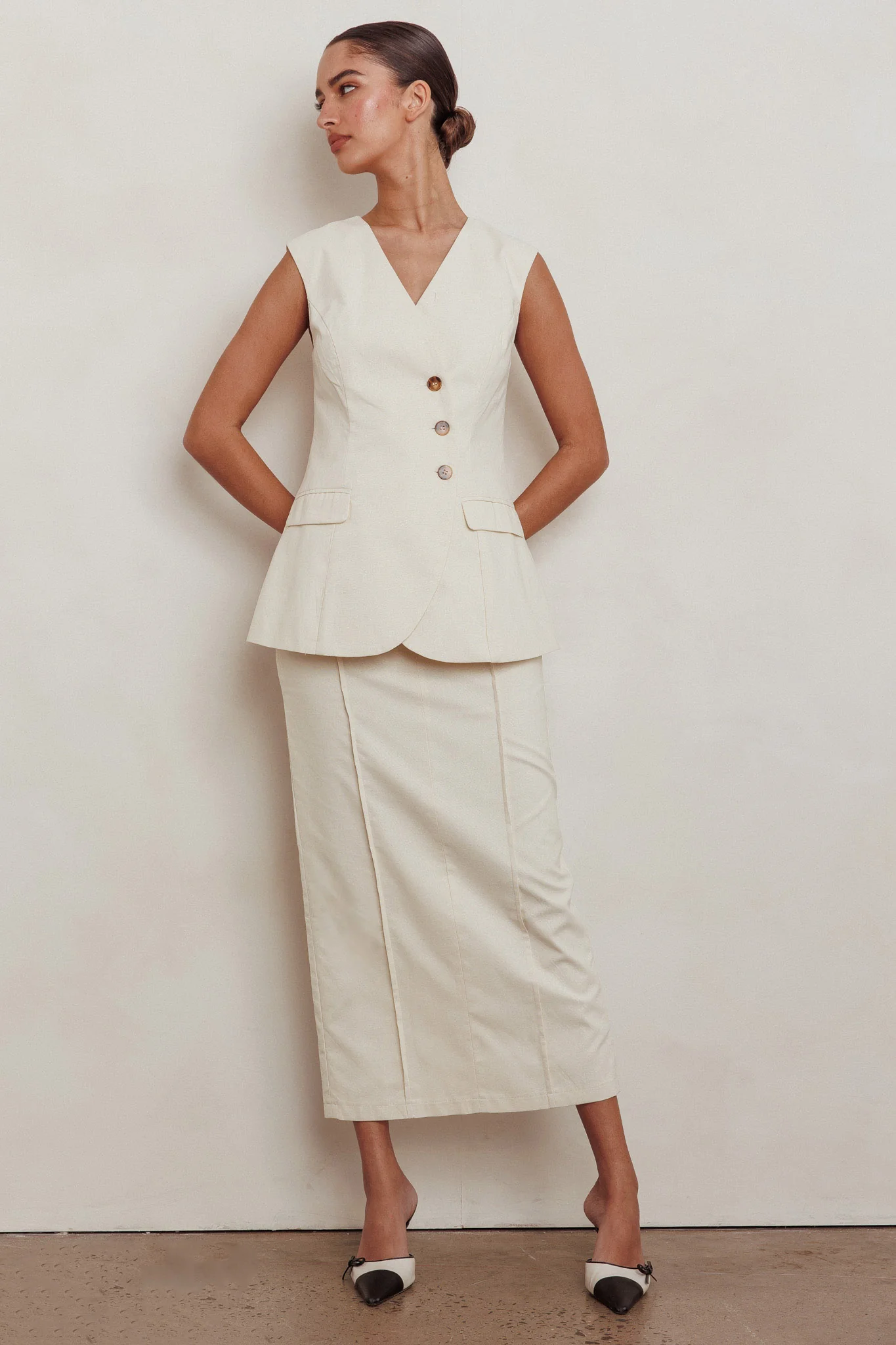 Sweet Treat Column Maxi Skirt Oat - Image 5
