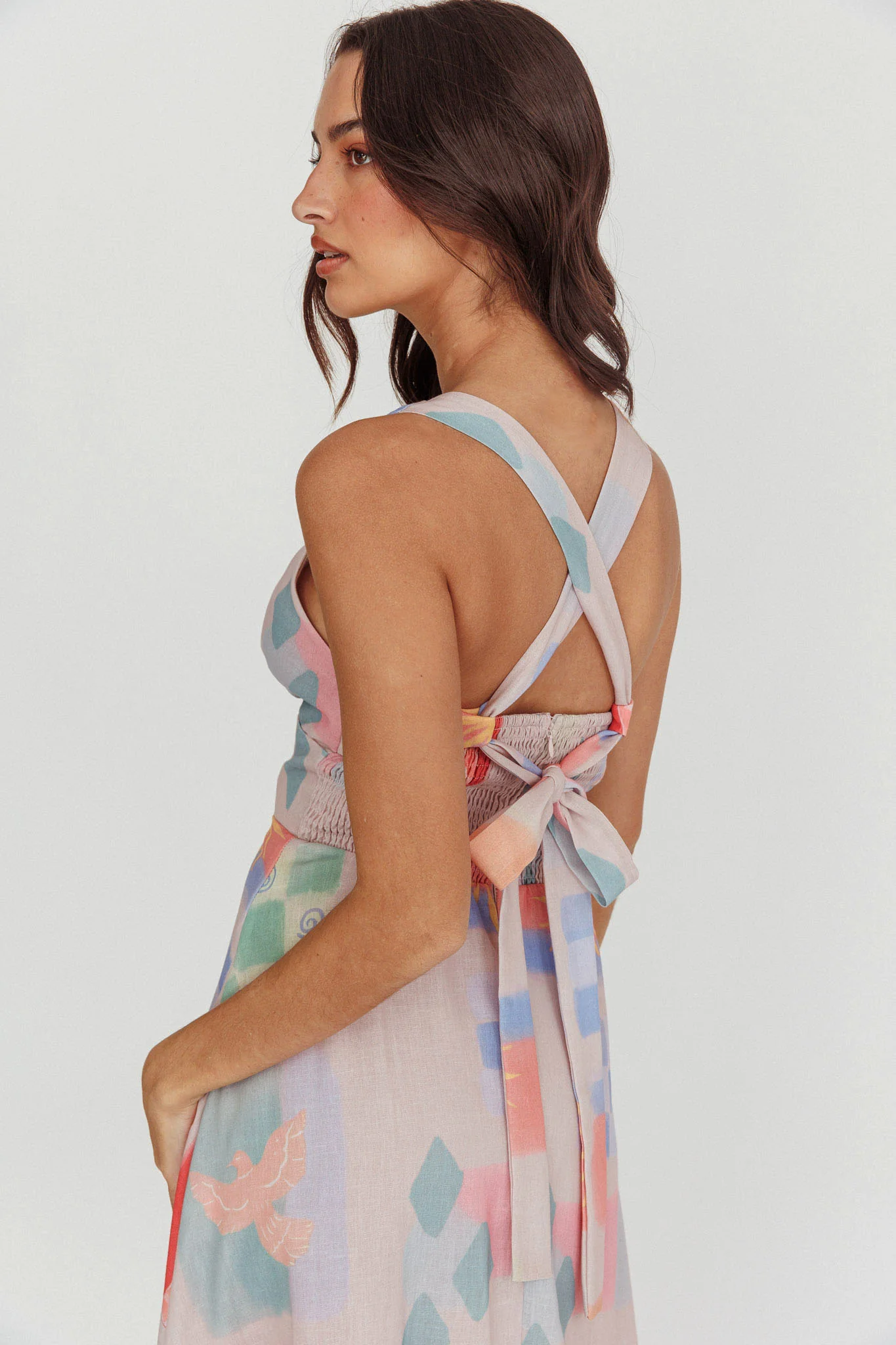 Sweethearts A-Line Print Maxi Dress Multi - Image 2