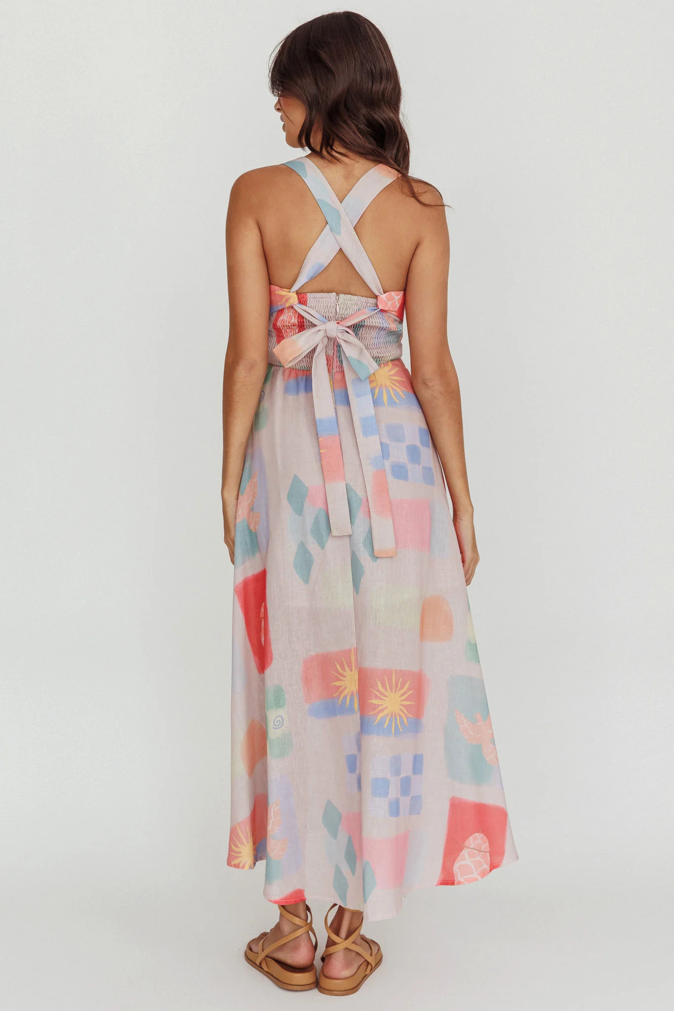 Sweethearts A-Line Print Maxi Dress Multi - Image 3