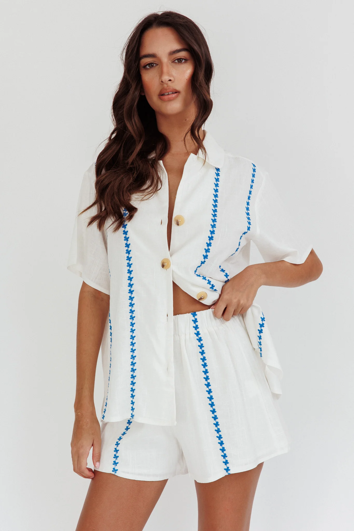 Swing Of Things Embroidered Shirt White - Image 5
