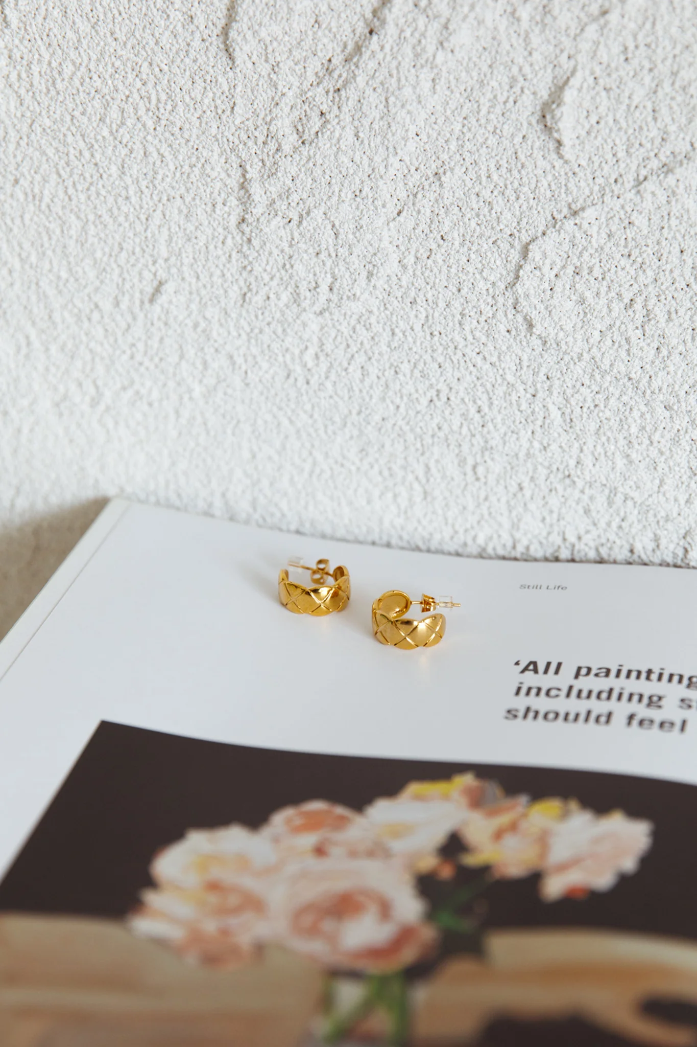 Symphony Woven Open Hoop Earrings Gold - Image 3