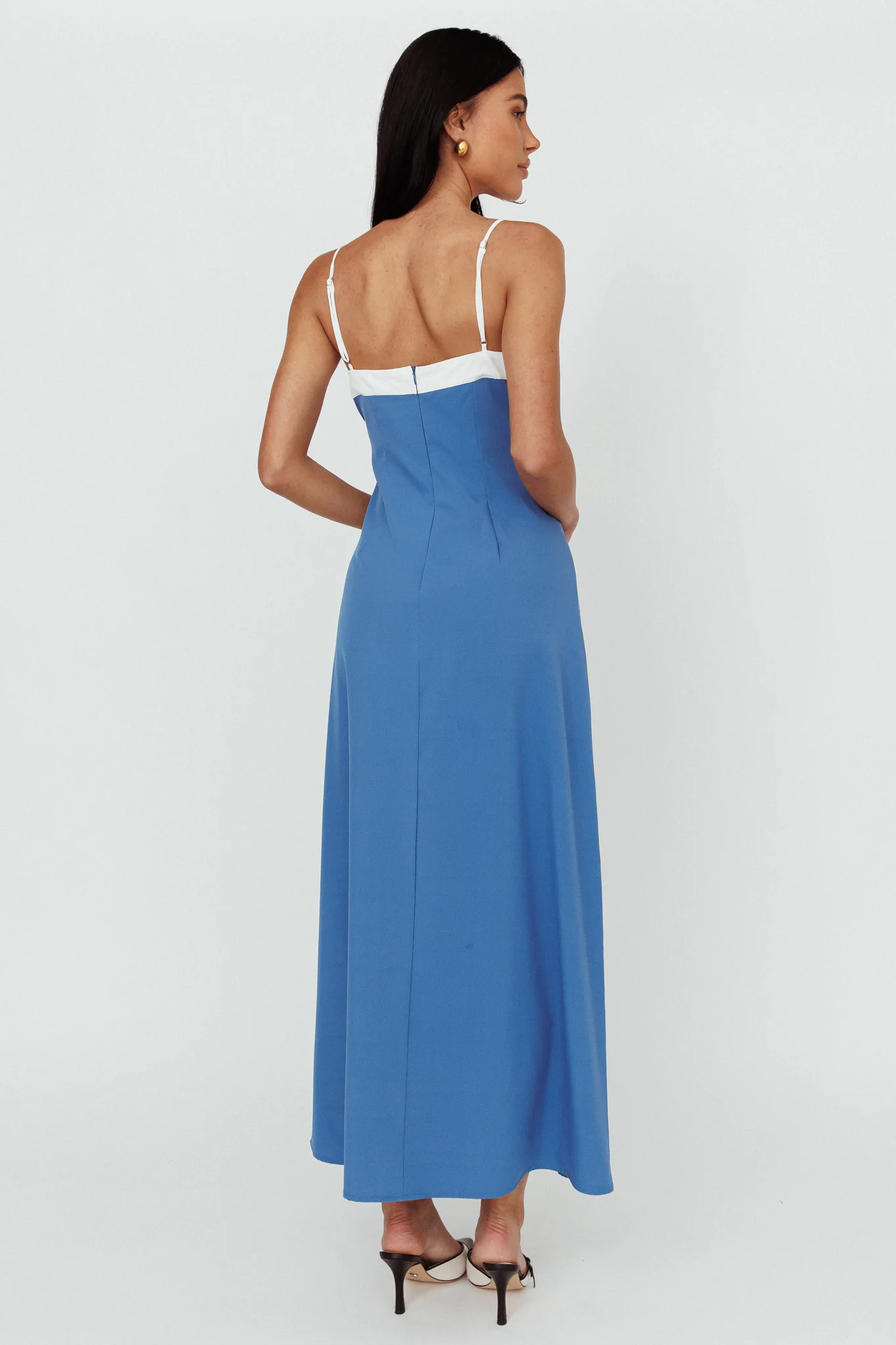 Taera Cami Strap Midi Dress Blue - Image 4