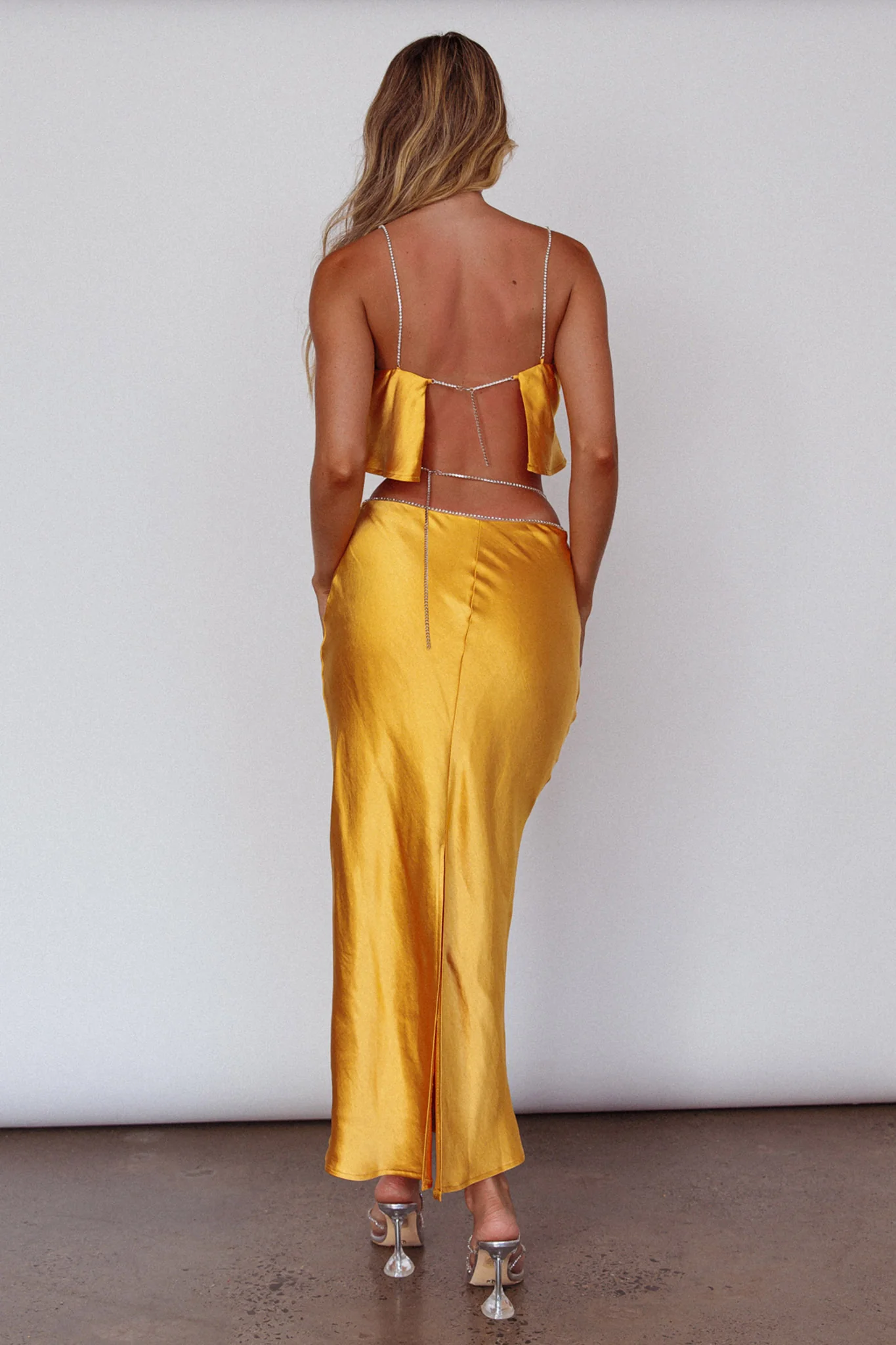 Tahni Diamante Chain Maxi Skirt Mango - Image 2