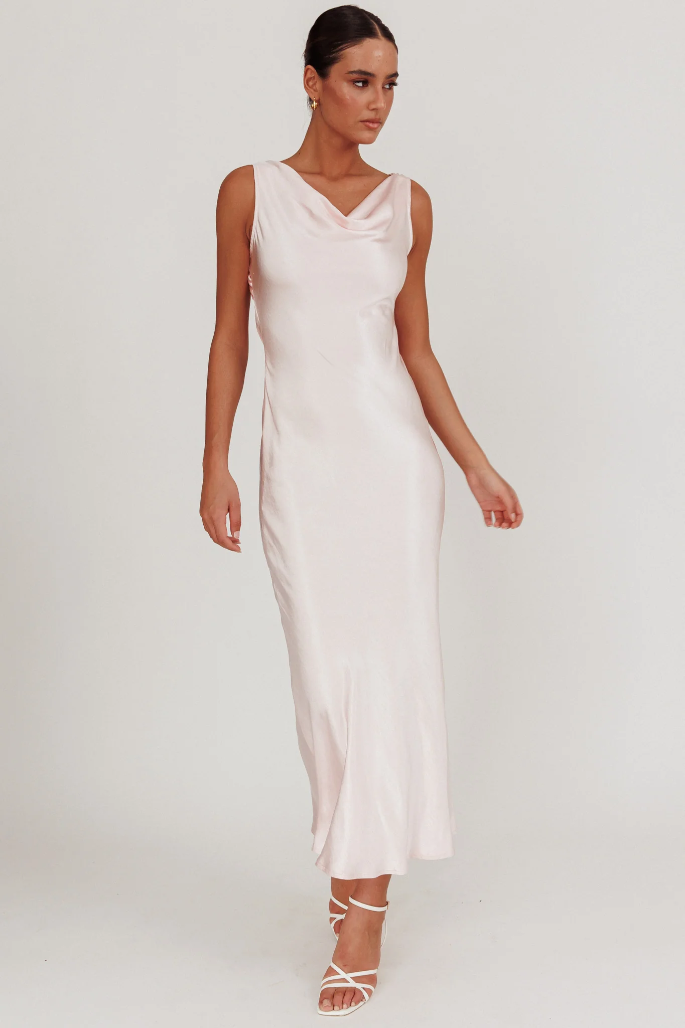 Take Care Backless Sash Maxi Dress Blush - Image 4