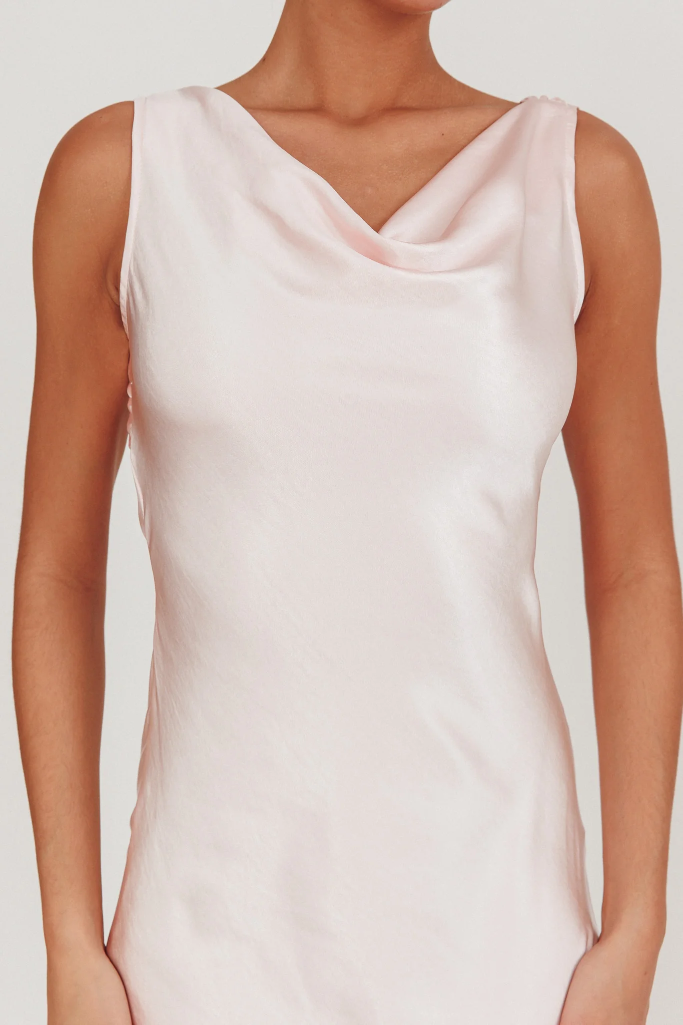 Take Care Backless Sash Maxi Dress Blush - Image 5