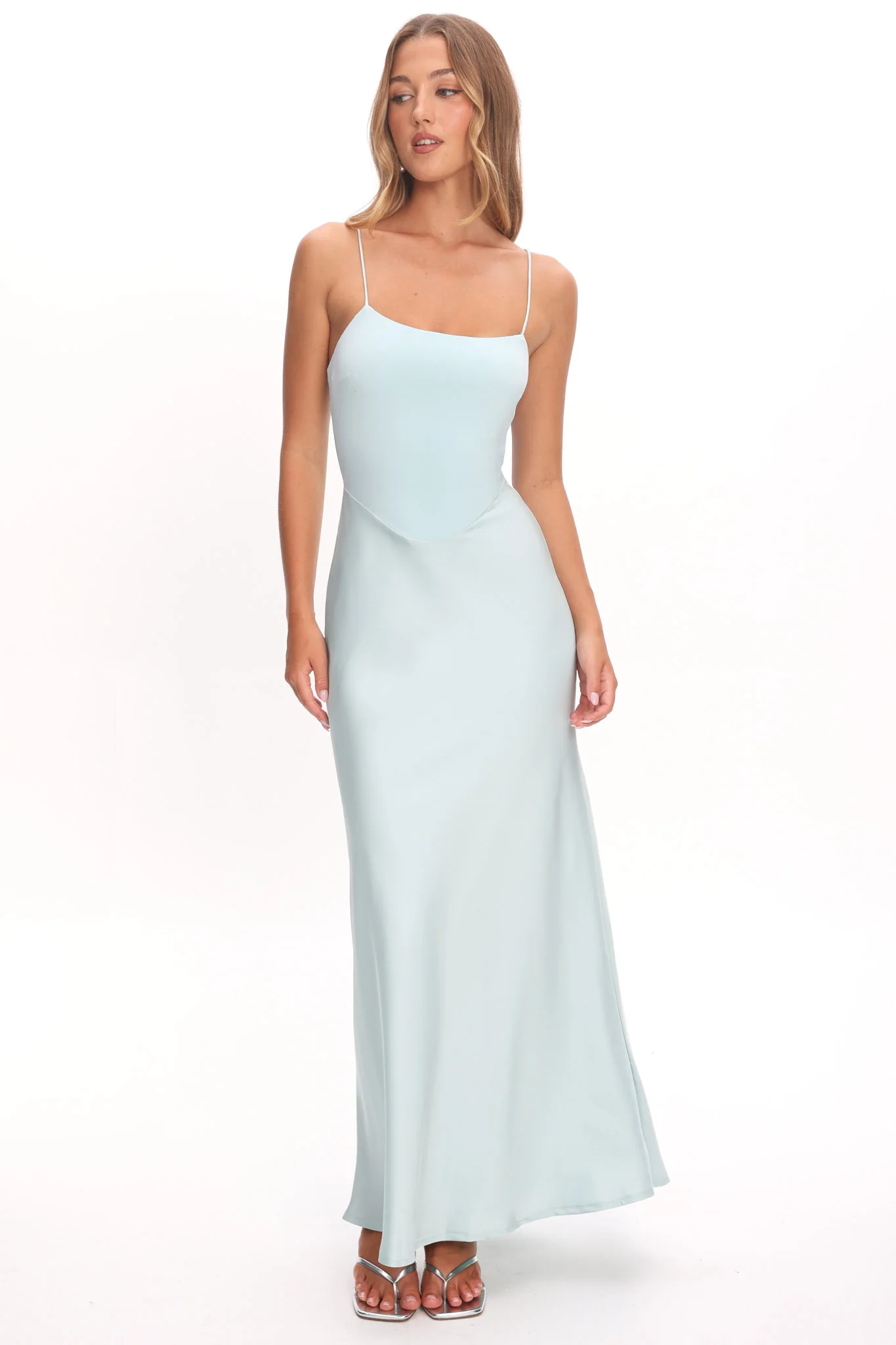 Talk To Me Cami Strap Maxi Dress Mint - Image 2