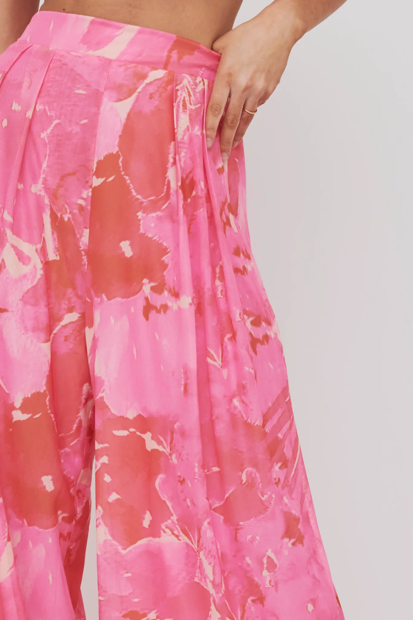 Tammi Wide Leg Pants Print Blush - Image 3