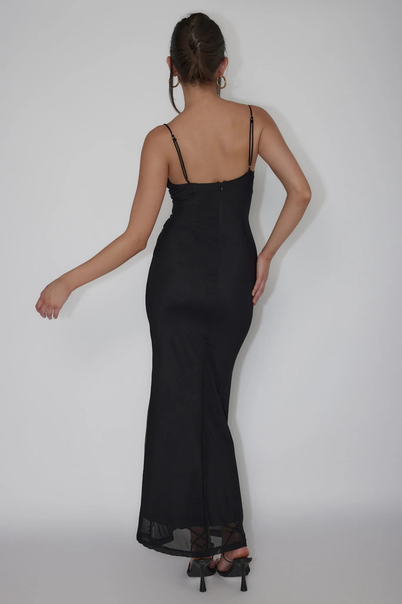 Teava Laced Waist Maxi Dress Black - Image 3