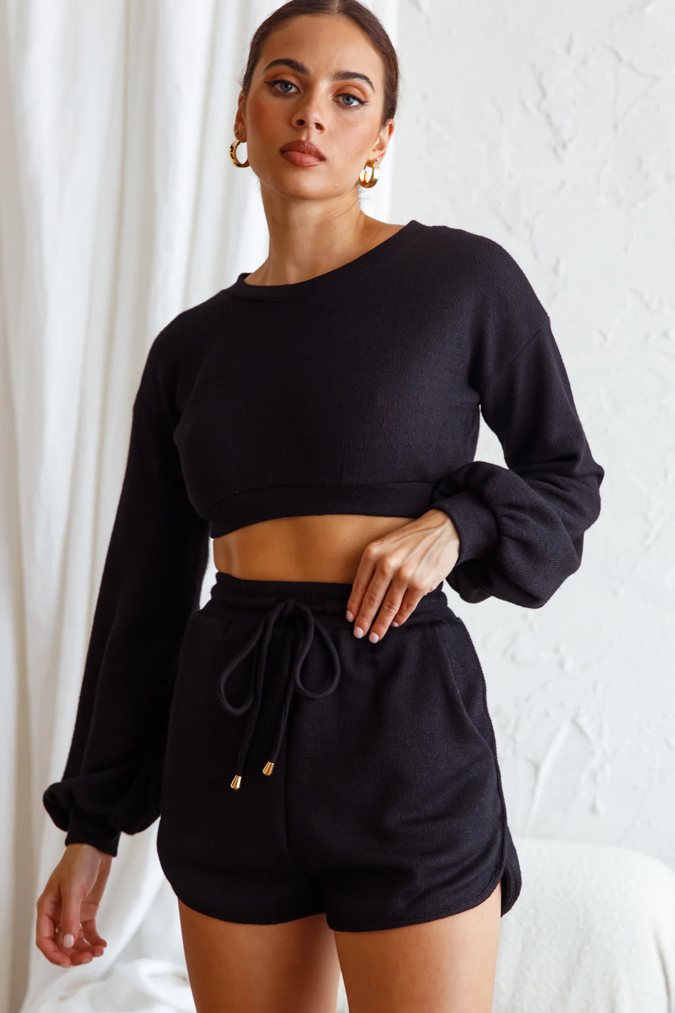TGIF Crop Sweater Black - Image 4