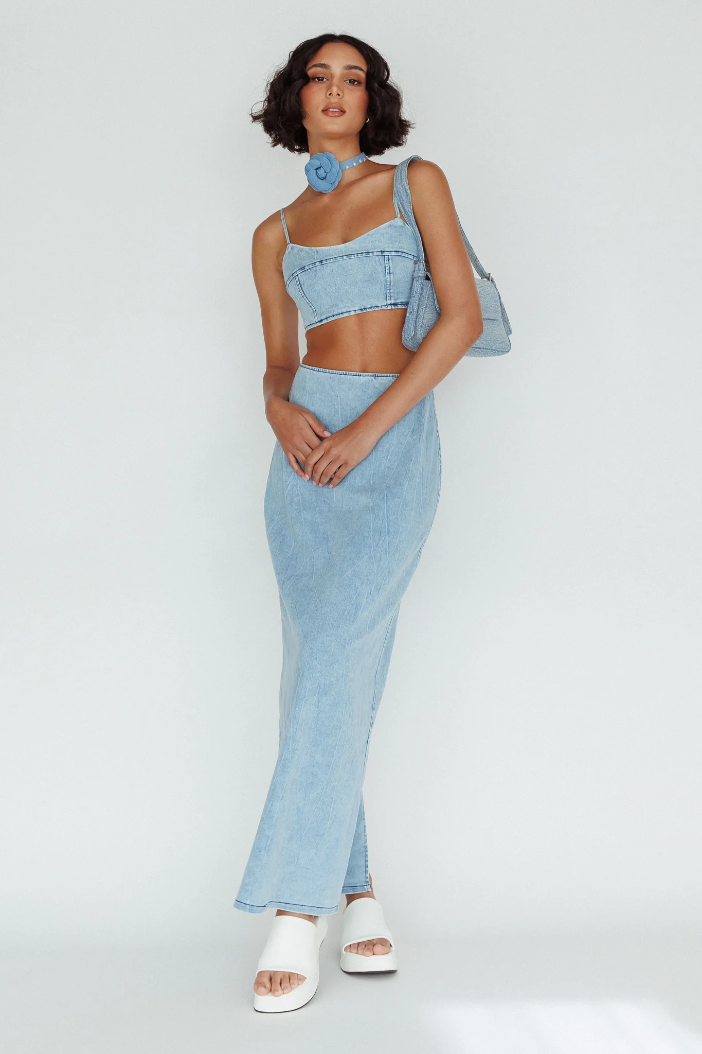 The Moment Maxi Skirt Denim - Image 3