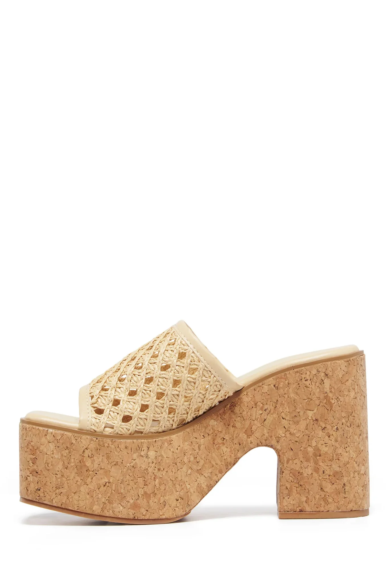 THERAPY Delirium Platform Heel Raffia Natural - Image 3