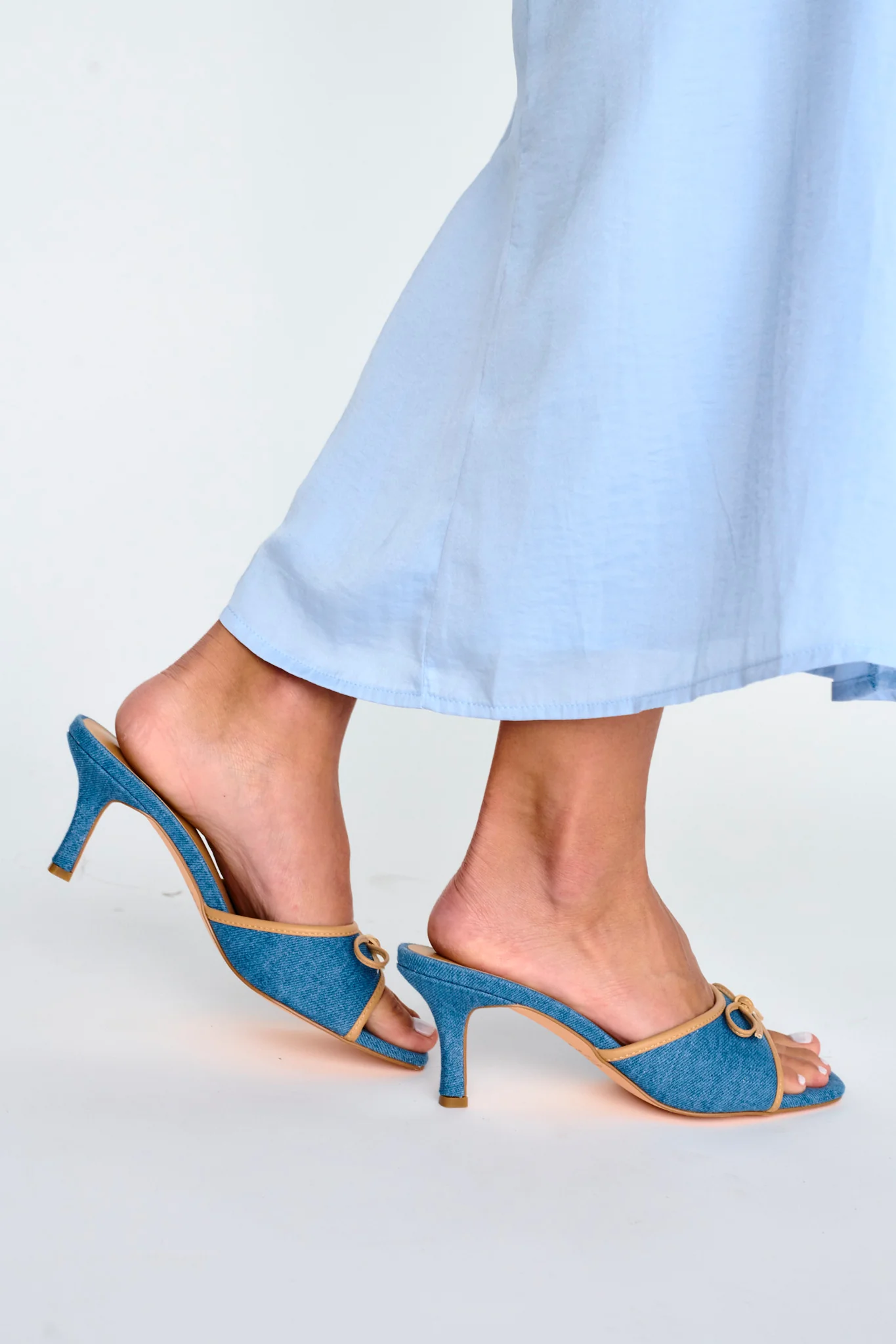THERAPY Jenner Heel Blue Denim - Image 4