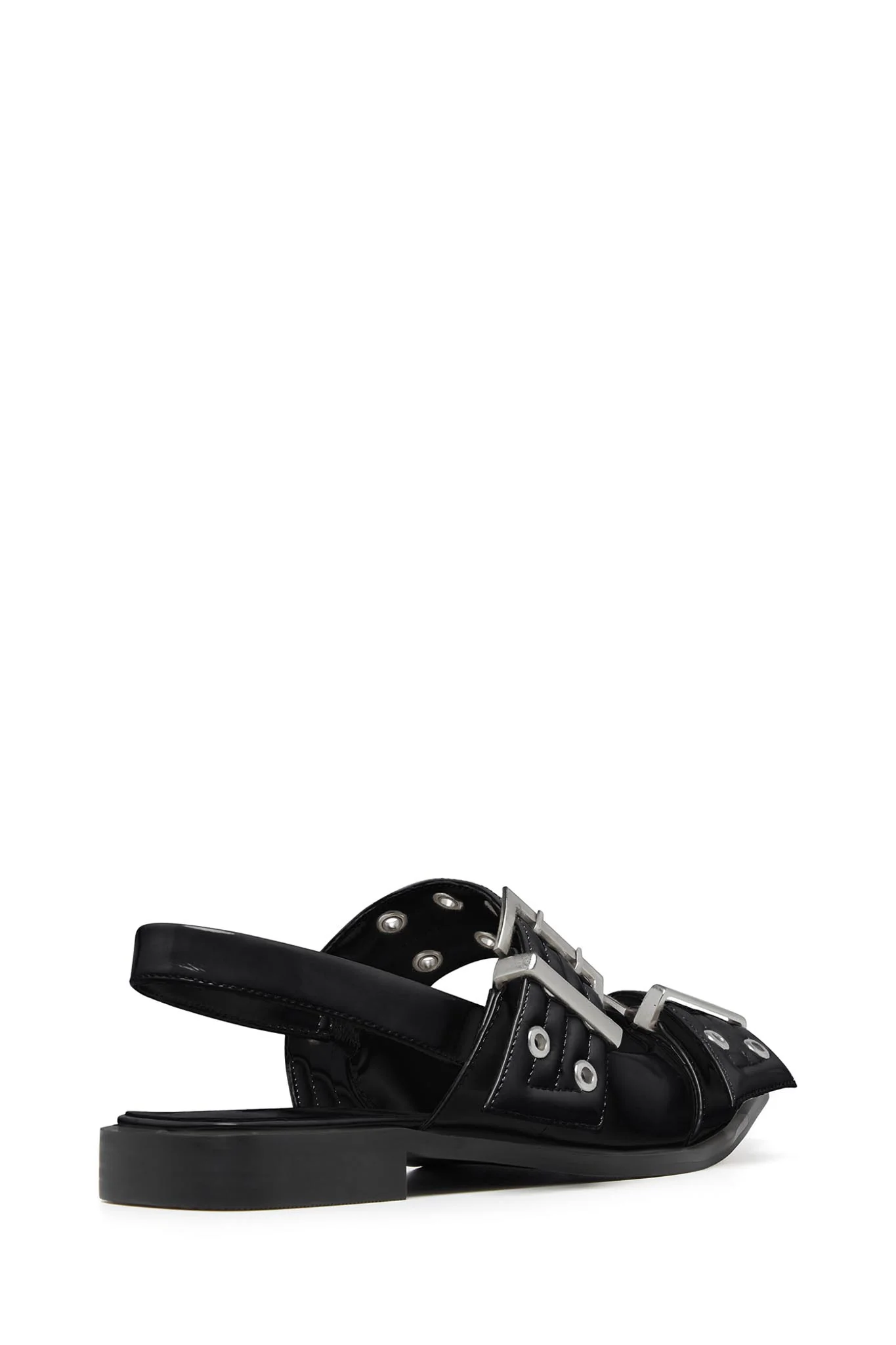 THERAPY Matilda Pointed Flat Black Patent - Image 5