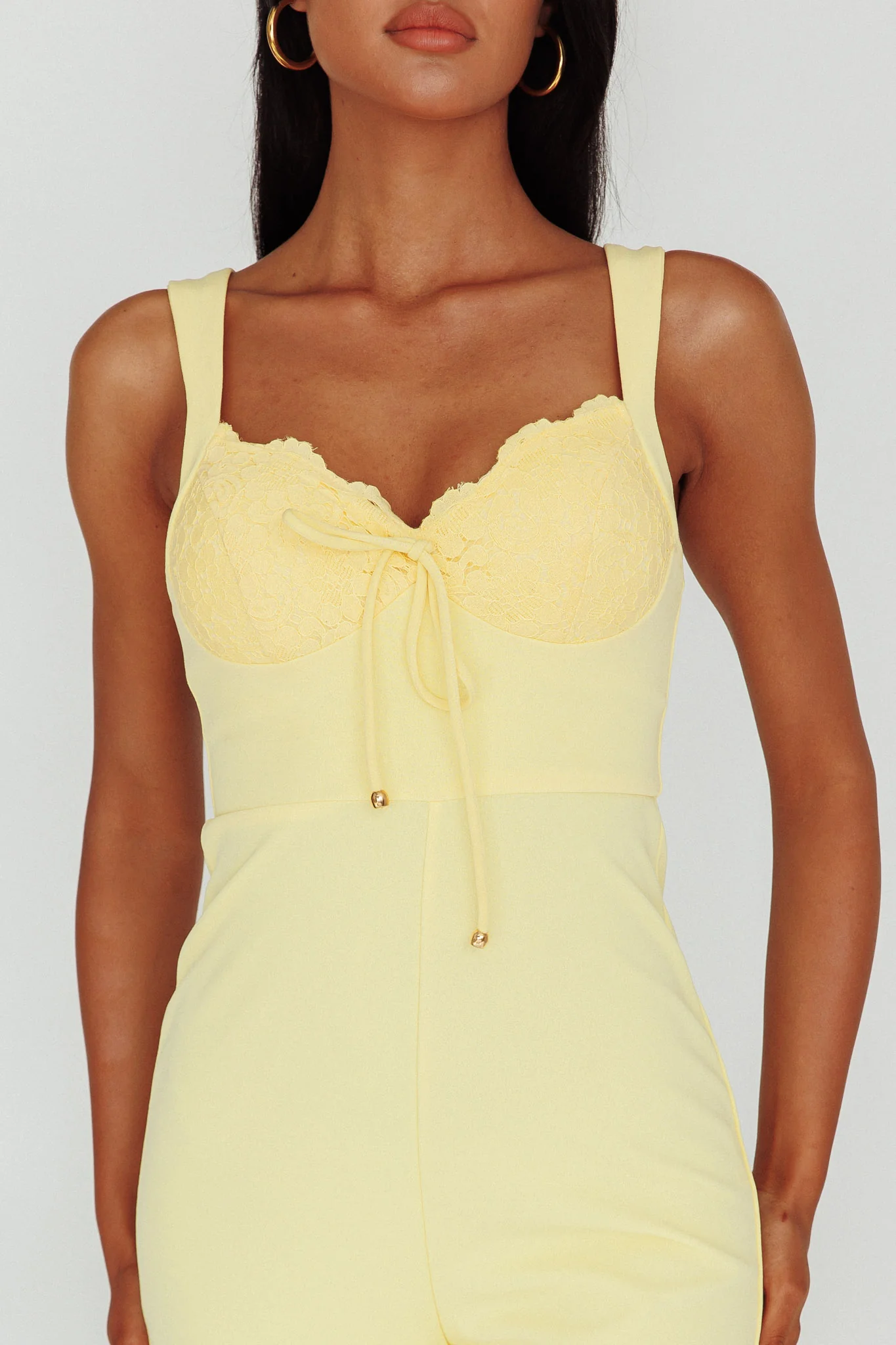 Ti Amo Lace Bust Jumpsuit Yellow - Image 4