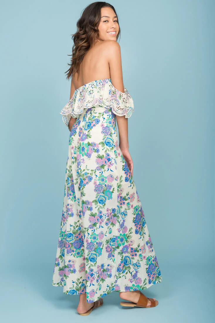 Tia Bohemian Wanderlust Dress Beige - Image 4