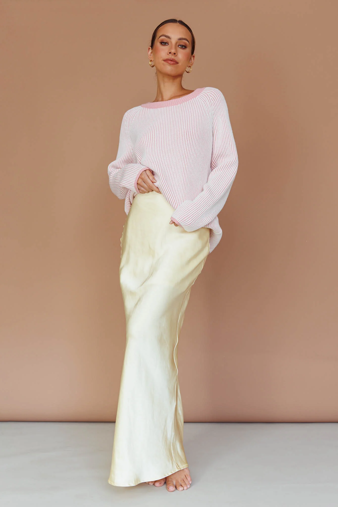 Trafalgur Ribbed Knit Sweater Pink - Image 3
