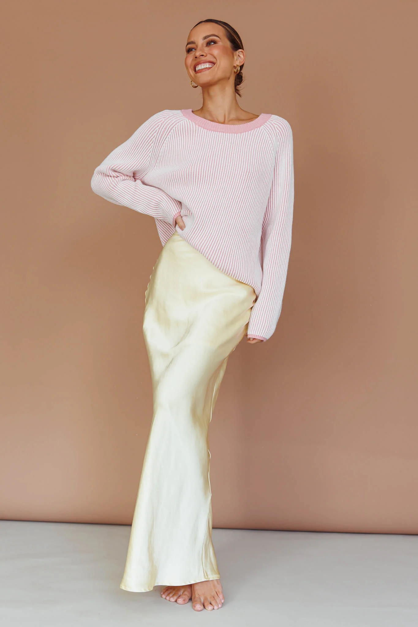 Trafalgur Ribbed Knit Sweater Pink - Image 7