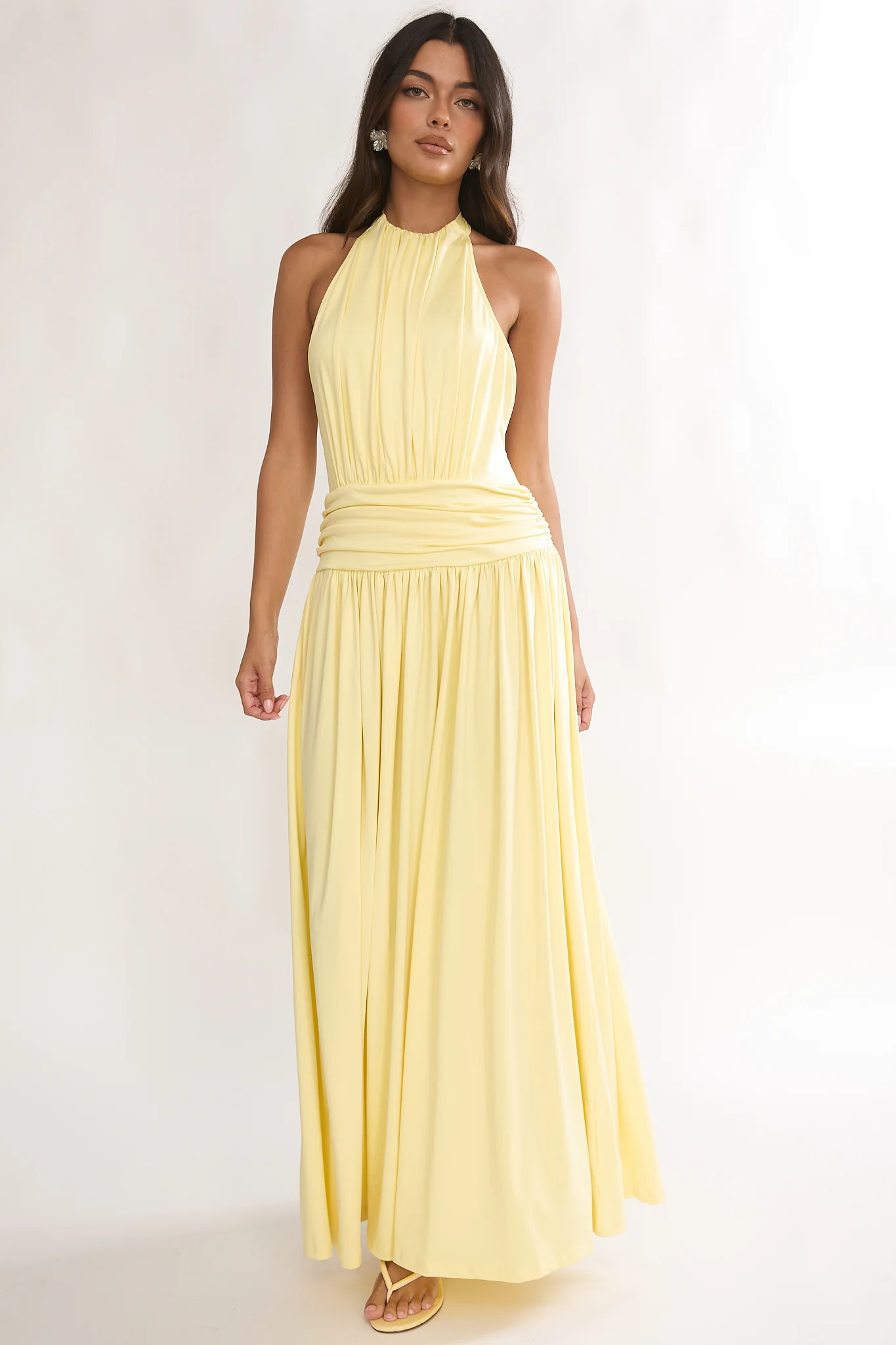 Trouville Backless Halter Maxi Dress Sunflower - Image 5