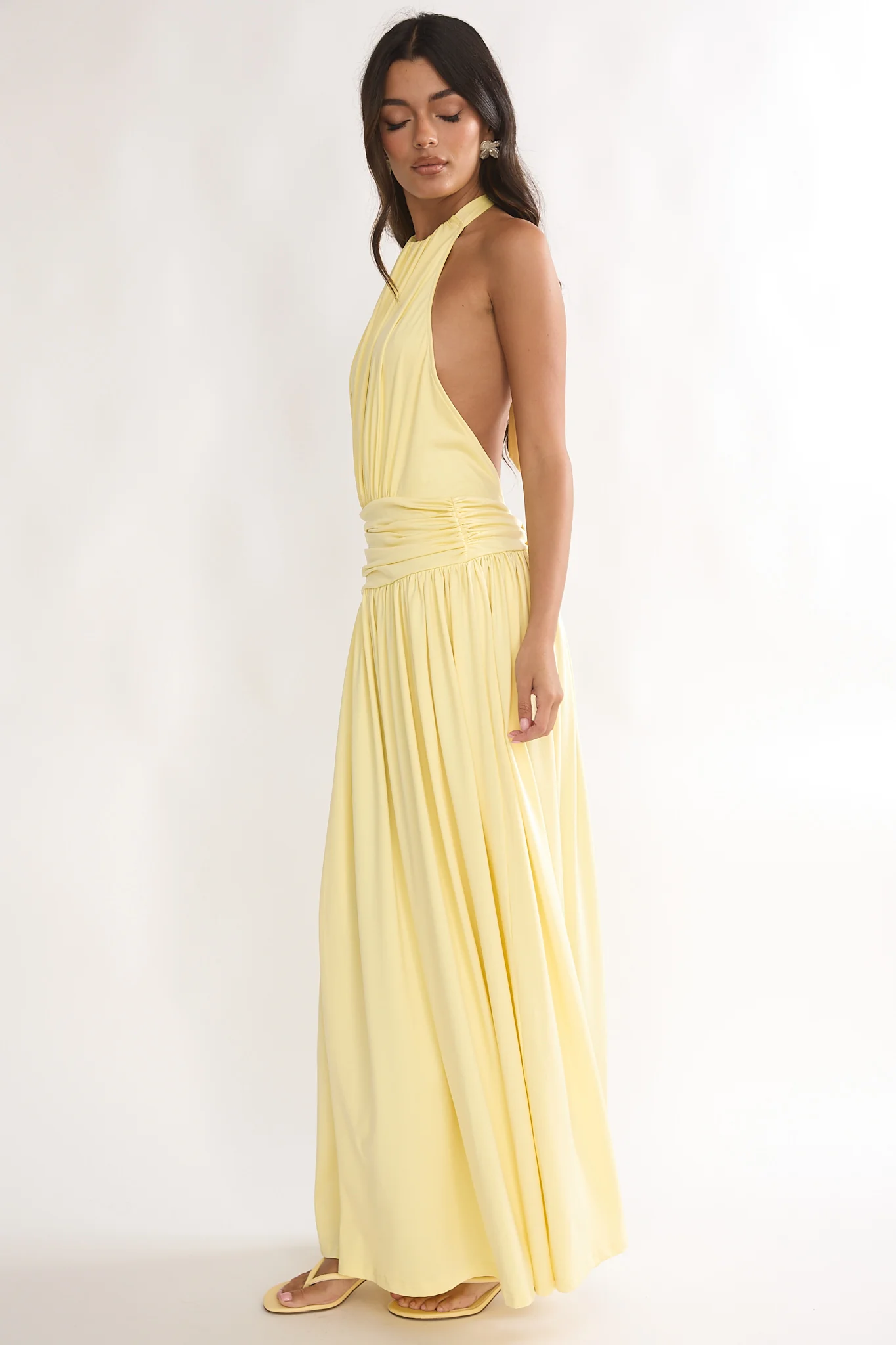 Trouville Backless Halter Maxi Dress Sunflower - Image 6