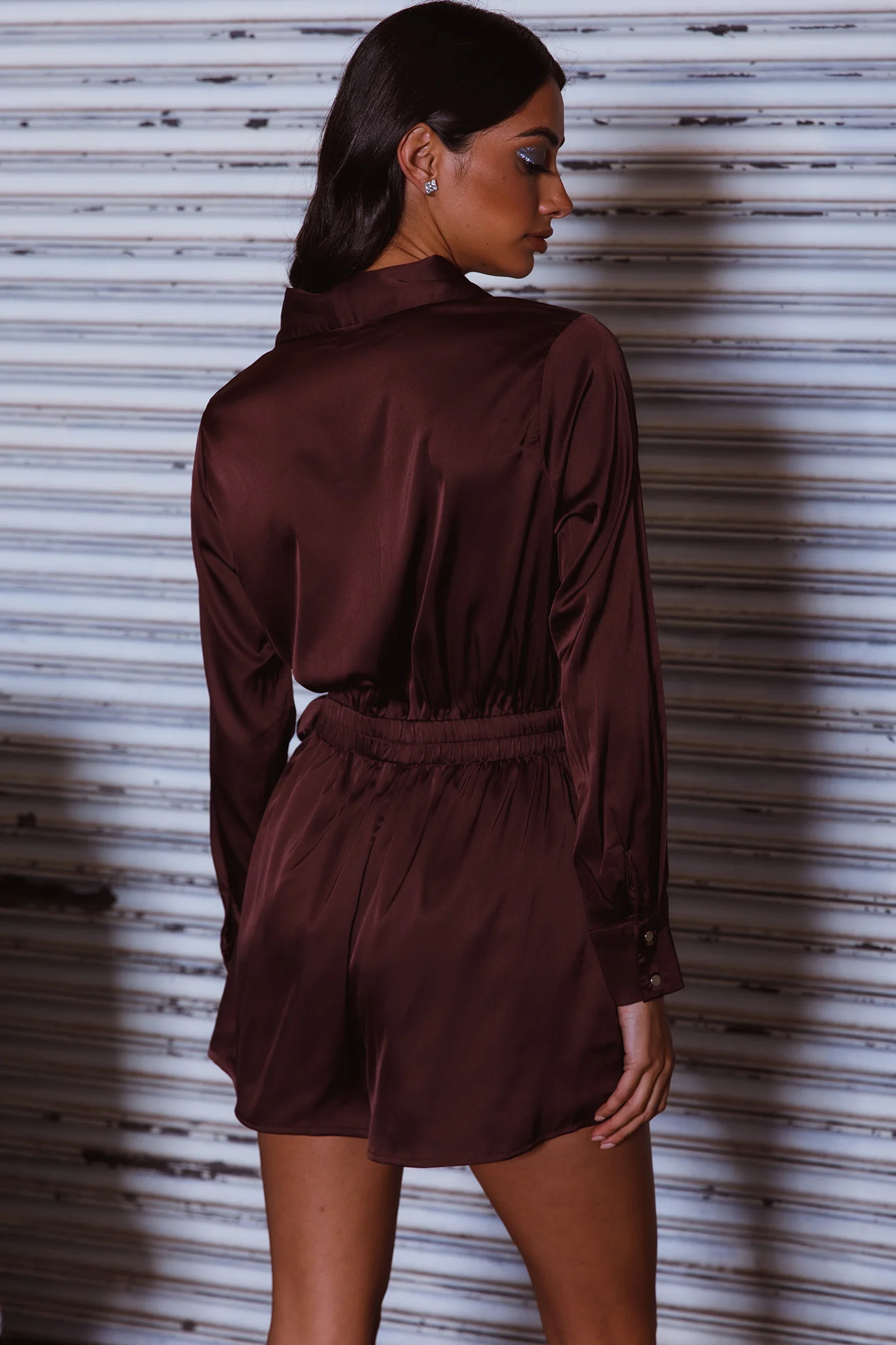 Turning Heads Side Tie Romper Russet - Image 2