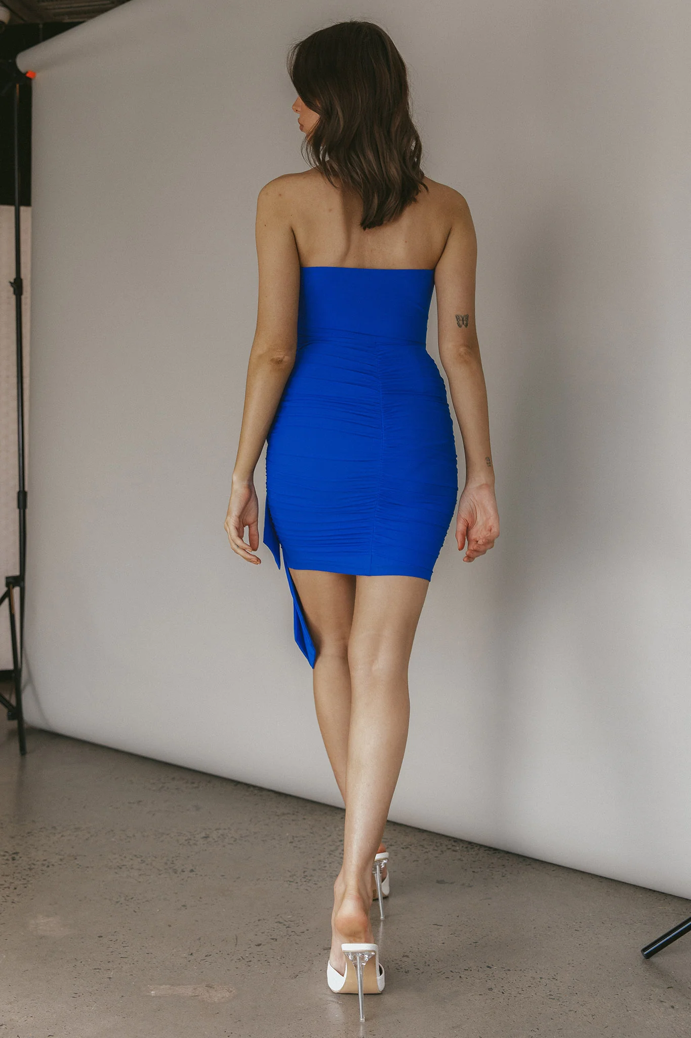 Unstoppable Strapless Knot Accent Mini Dress Blue - Image 2