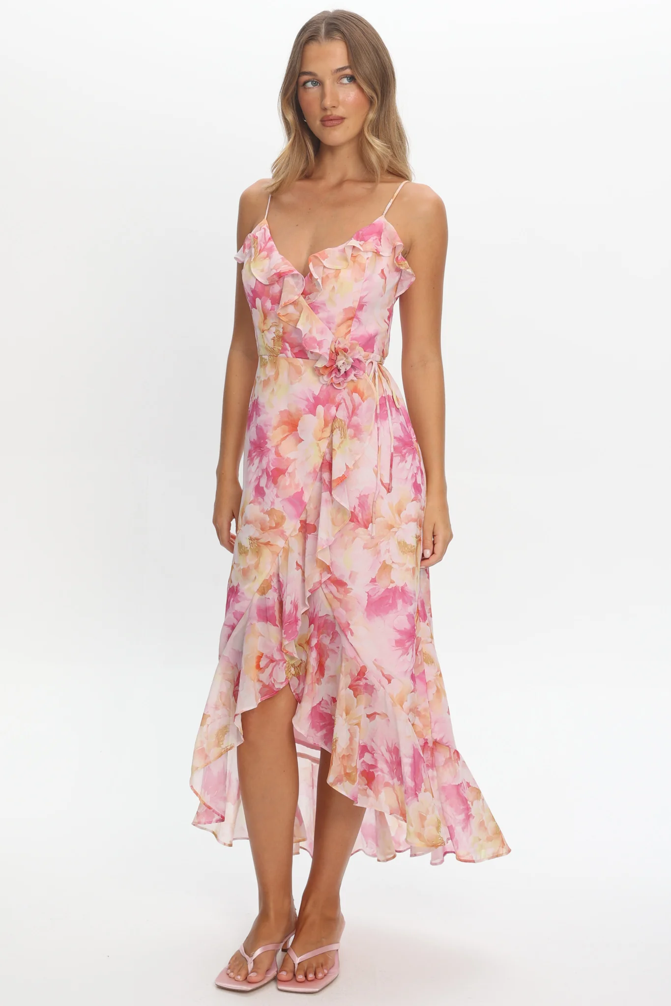 Valora Floral Maxi Dress Pink - Image 2