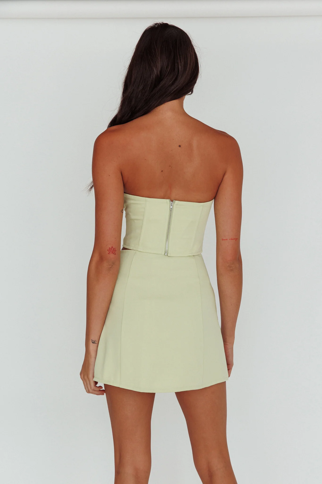 Ventura Bustier Crop Top Suit Mint - Image 3