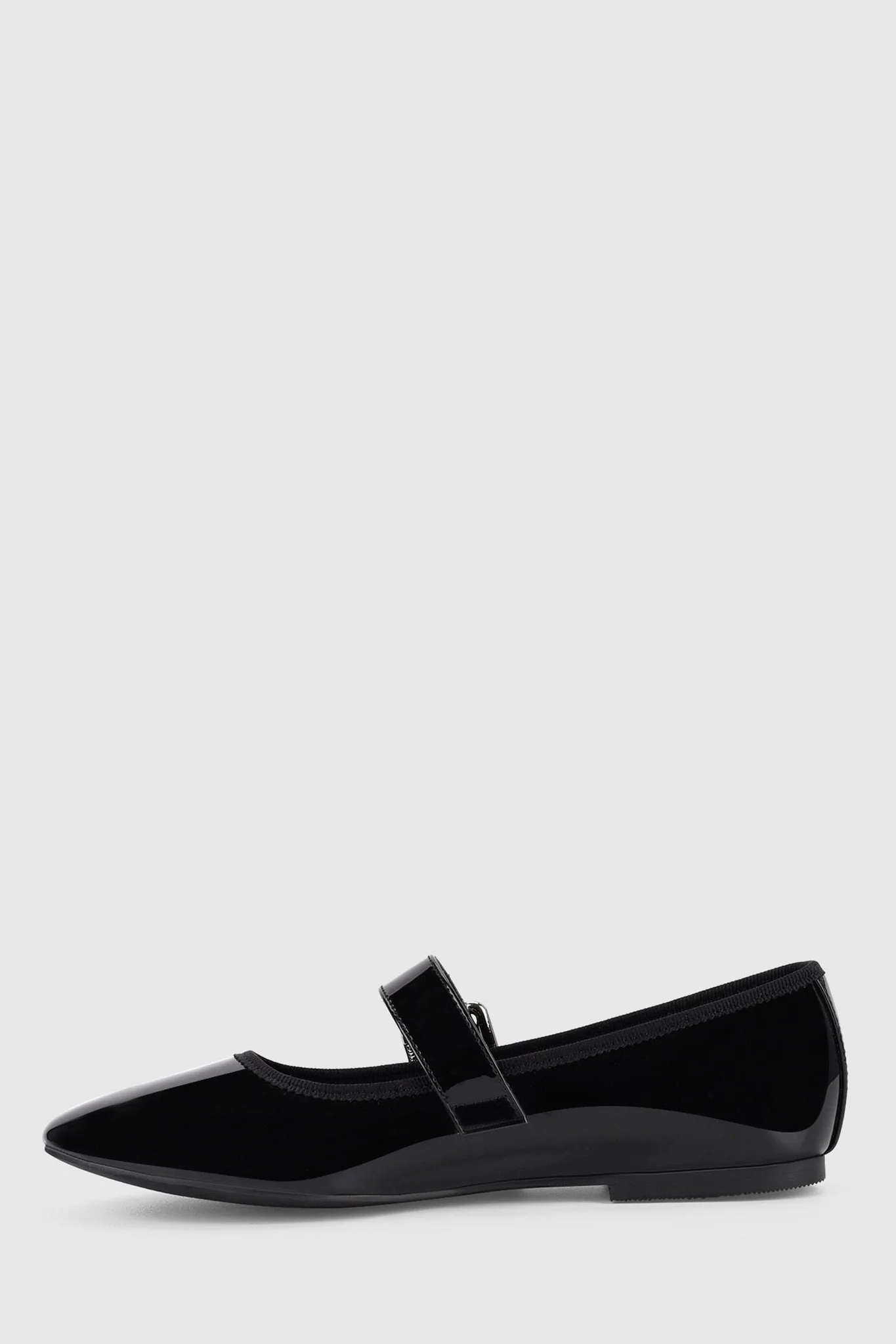 VERALi Banks Buckled Mary-Jane Flats Black Patent - Image 3