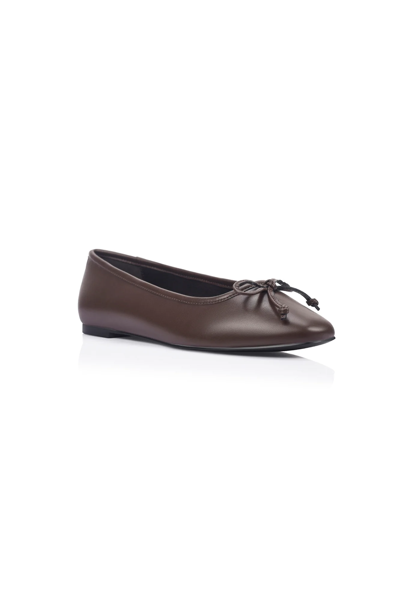 VERALi Eugenie Ballet Flats Chocolate Brown Micro - Image 2