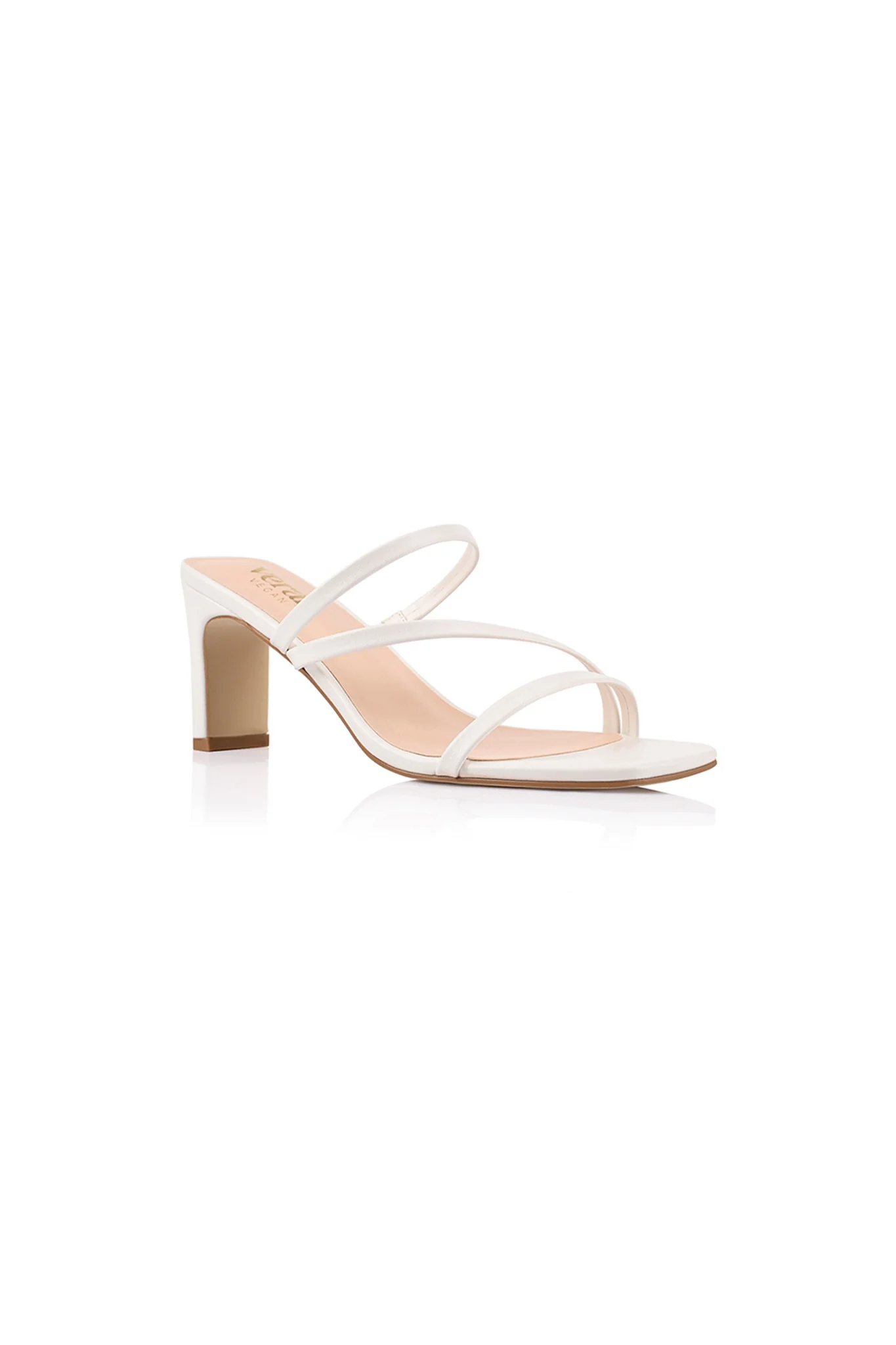 VERALi Ginny Block Heel Mules Chalk White - Image 3