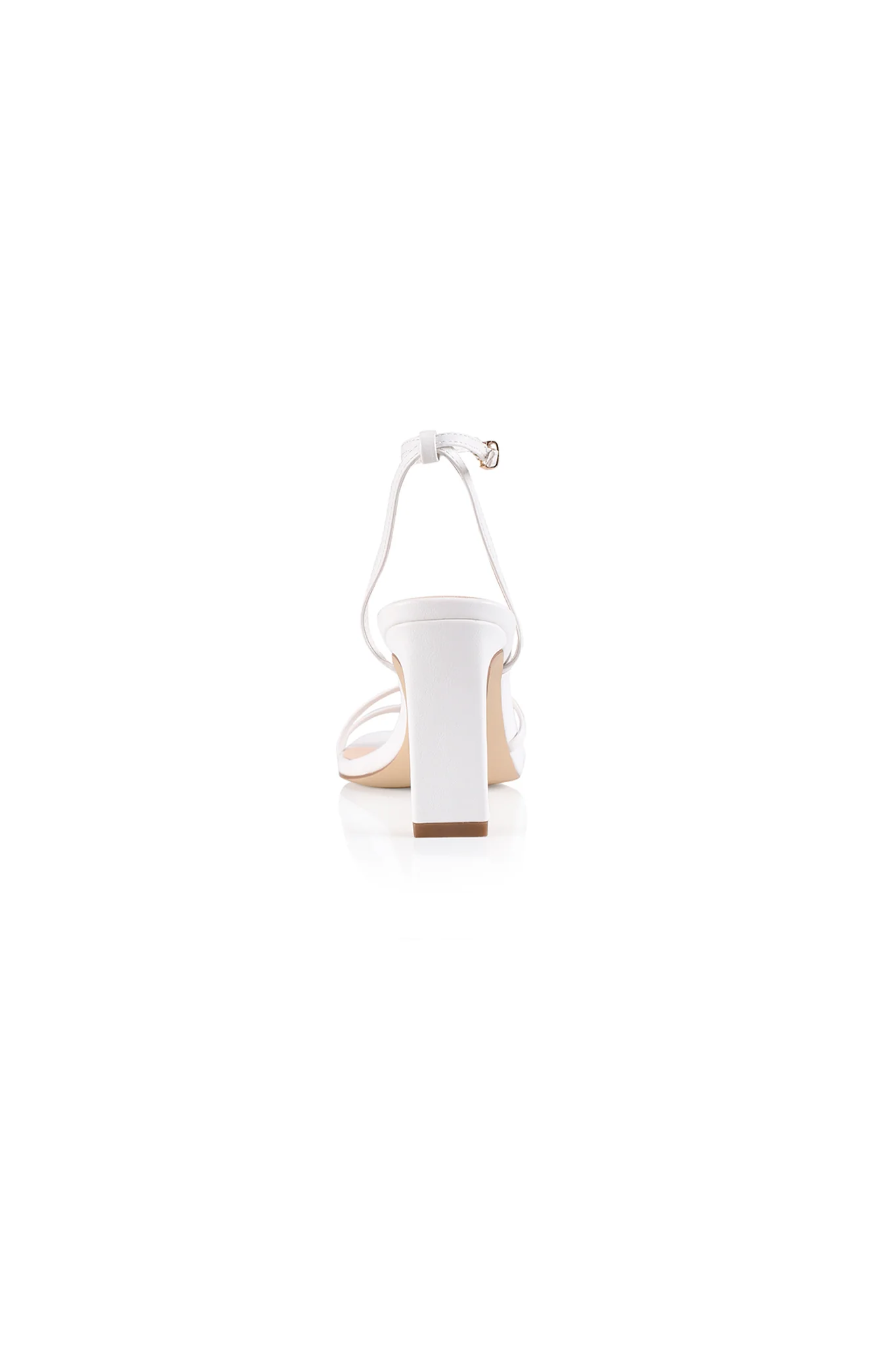 VERALi Kimmy Slim Strappy Heels White Smooth - Image 2