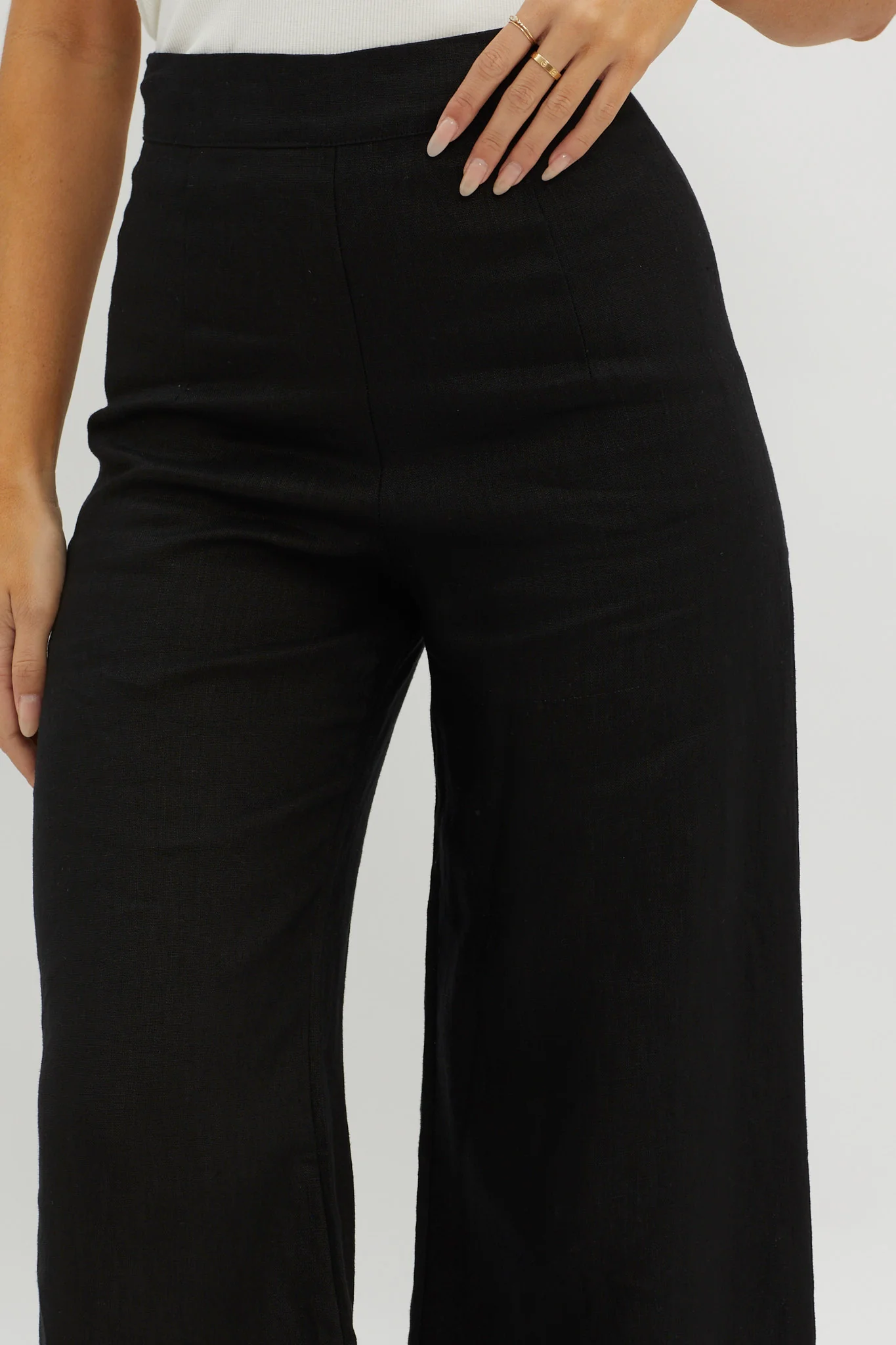 Wanda Wide Leg Pants Black - Image 4